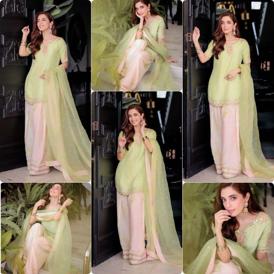 LADY LOOK 004 PARTY WEAR LOOK CREPE DESIGNER TOP & FARSHI PALAZZO WITH DUPATTA SET
