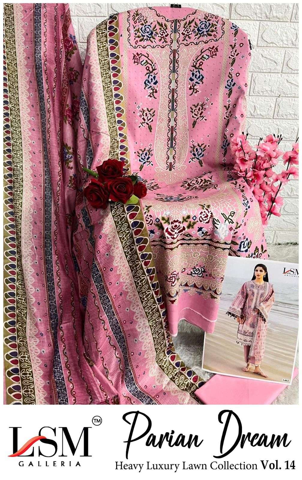 LSM GALLERIA PARIAN DREAM VOL 14 LAWN COTTON DIGITAL PRINTS SUIT