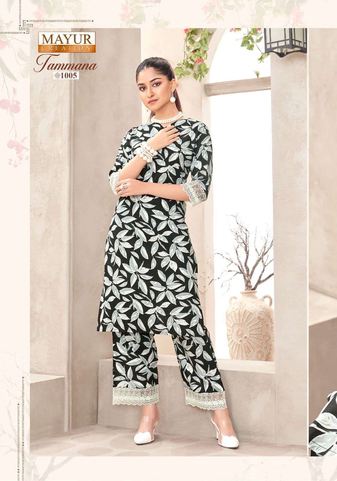 MAYUR CREATION TAMMANA VOL 1 RAYON PRINT LONG KURTI WITH PANT CO-ORD SET