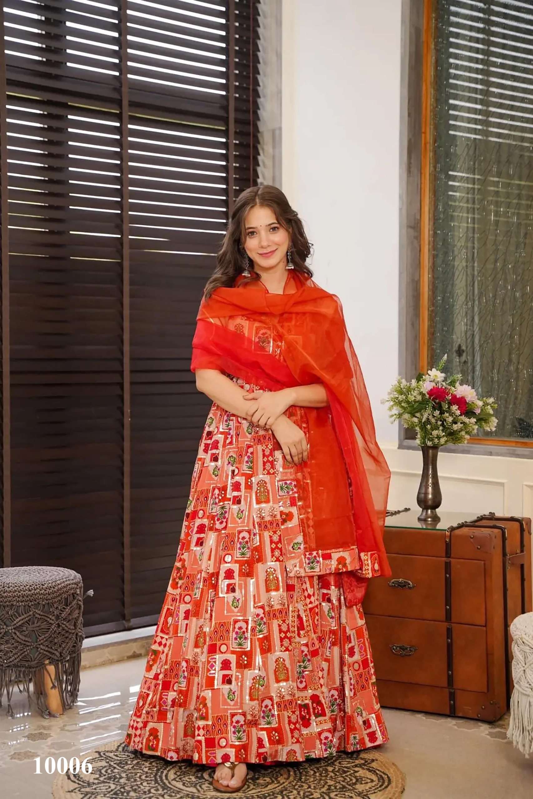 MF CLORA VOL 10 SILK DIGITAL PRINT DESIGNER GOWN WITH DUPATTA SET