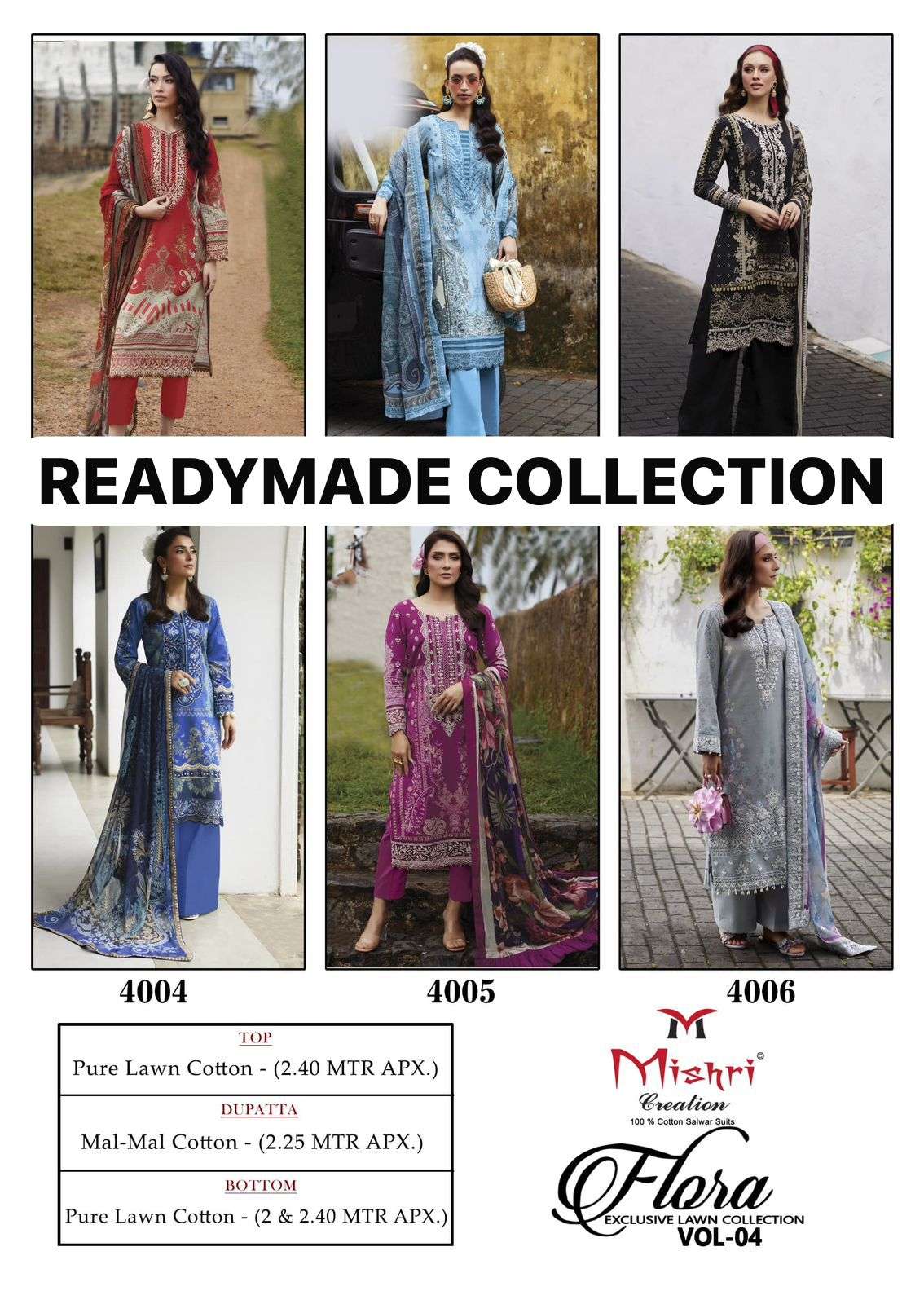MISHRI CREATION FLORA VOL 4 READY MADE COLLECTION