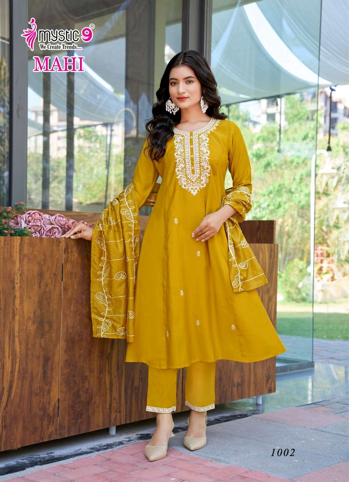 MYSTIC 9 MAHI VOL 1 PRINCESS CUT STYLE FANCY LADIES KURTI COMBO SET