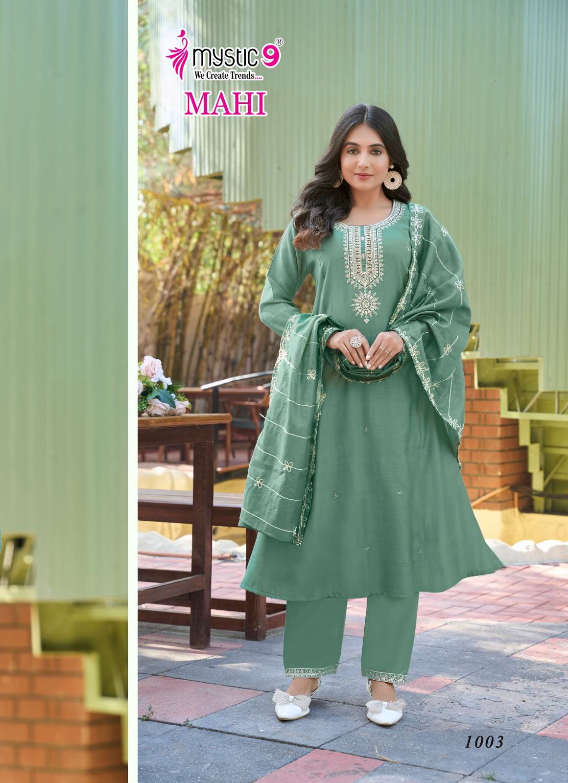 MYSTIC 9 MAHI VOL 1 PRINCESS CUT STYLE FANCY LADIES KURTI COMBO SET