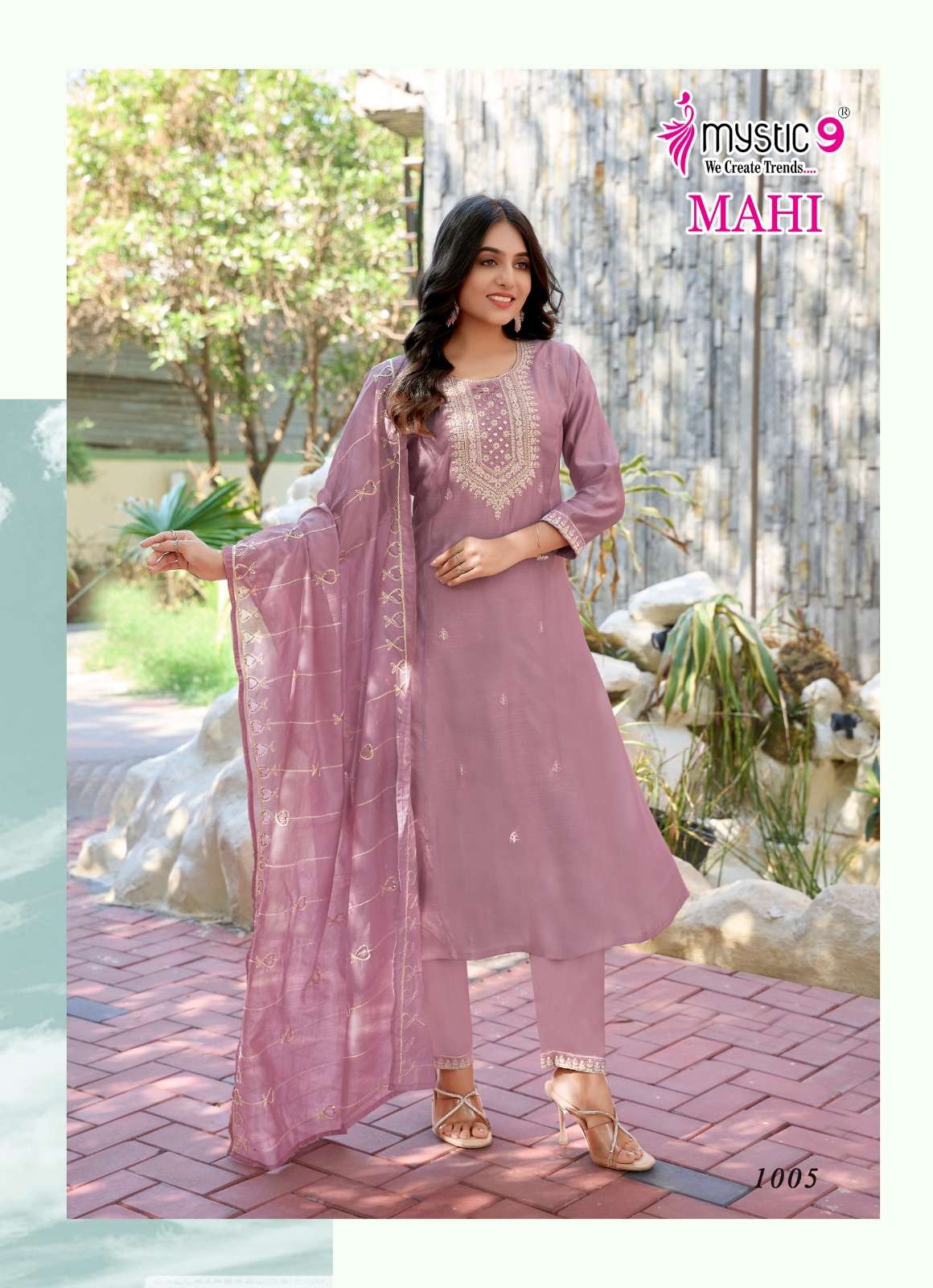 MYSTIC 9 MAHI VOL 1 PRINCESS CUT STYLE FANCY LADIES KURTI COMBO SET
