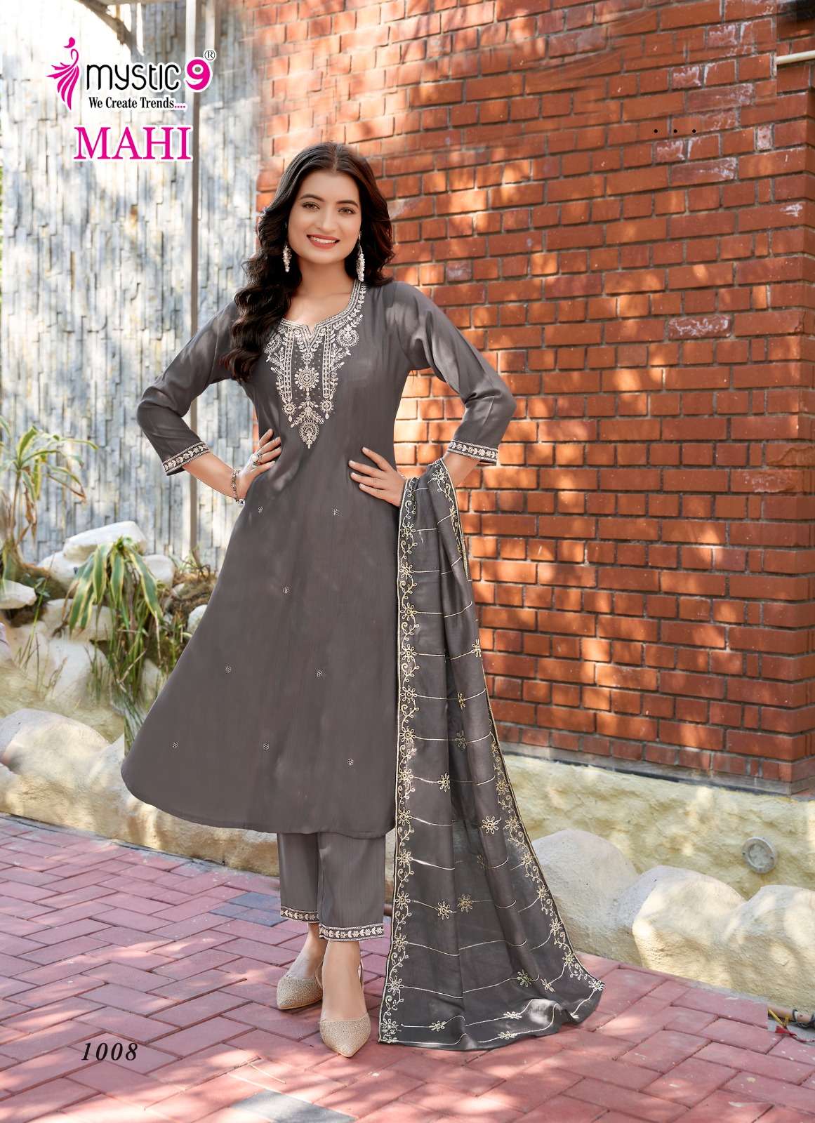 MYSTIC 9 MAHI VOL 1 PRINCESS CUT STYLE FANCY LADIES KURTI COMBO SET