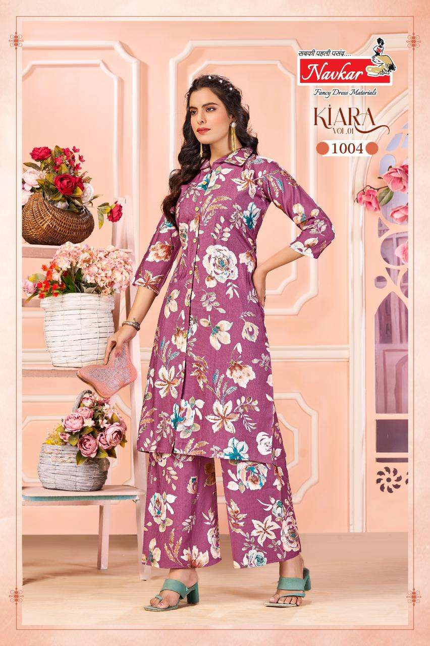 NAVKAR KIARA VOL 1 CAPSULE PRINT A STYLLE KURTI WITH PLAZZO PAIR