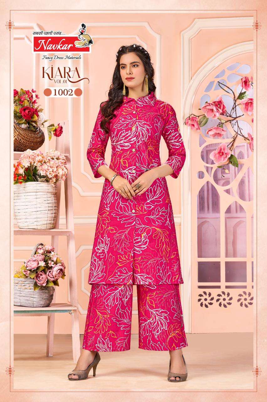 NAVKAR KIARA VOL 1 CAPSULE PRINT A STYLLE KURTI WITH PLAZZO PAIR