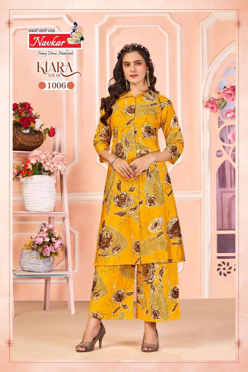 NAVKAR KIARA VOL 1 CAPSULE PRINT A STYLLE KURTI WITH PLAZZO PAIR