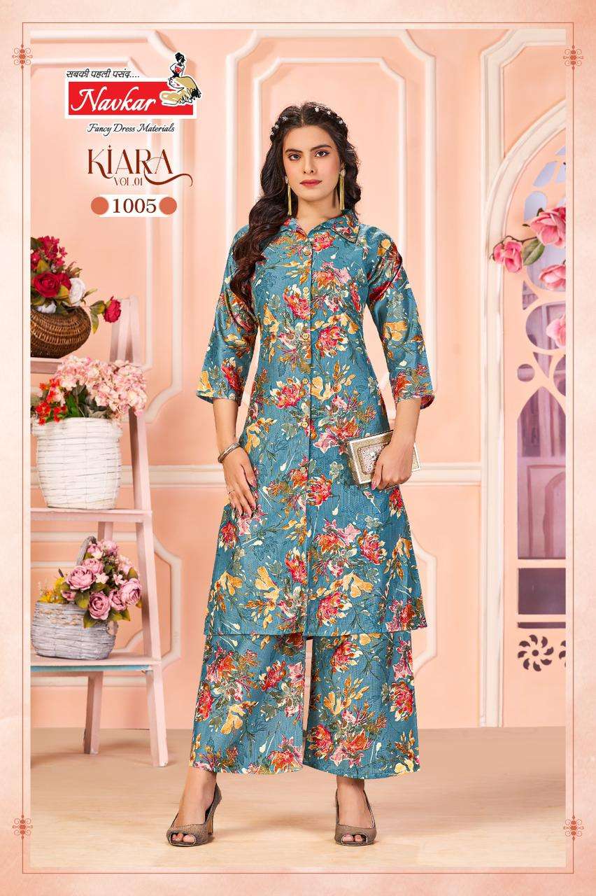 NAVKAR KIARA VOL 1 CAPSULE PRINT A STYLLE KURTI WITH PLAZZO PAIR