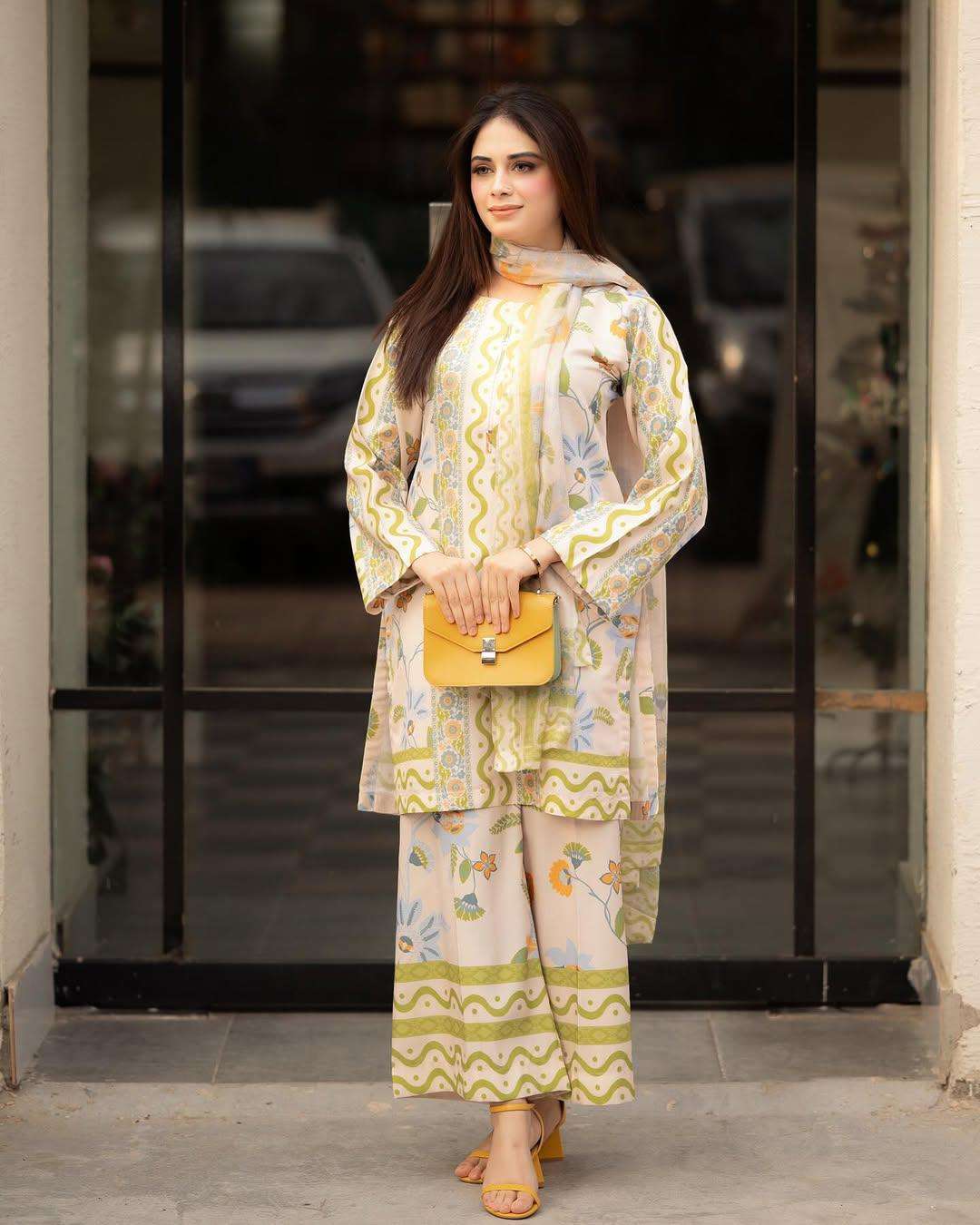 PD 1118 CREPE DIGITAL PRINT FANCY WORK TOP PLAZZO AND DUPATTA SET 