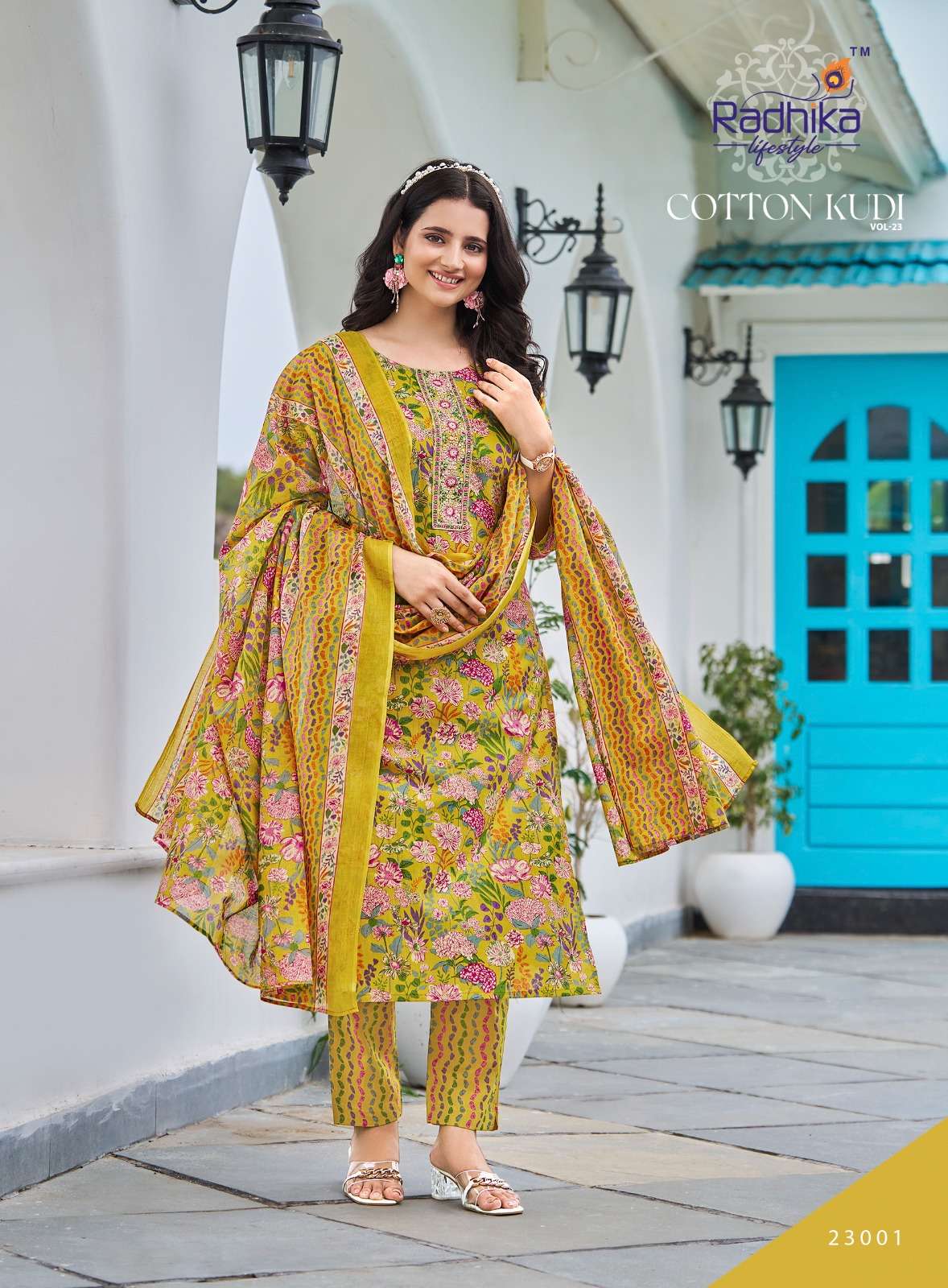RADHIKA LIFESTYLE COTTON KUDI VOL 22 COTTON PRINTED LADIES KURTI COMBO SET 