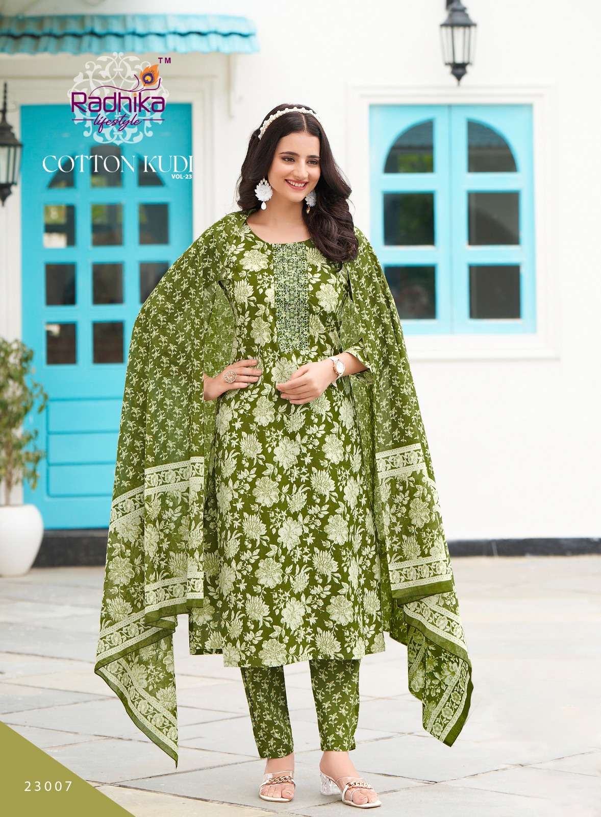 RADHIKA LIFESTYLE COTTON KUDI VOL 22 COTTON PRINTED LADIES KURTI COMBO SET 