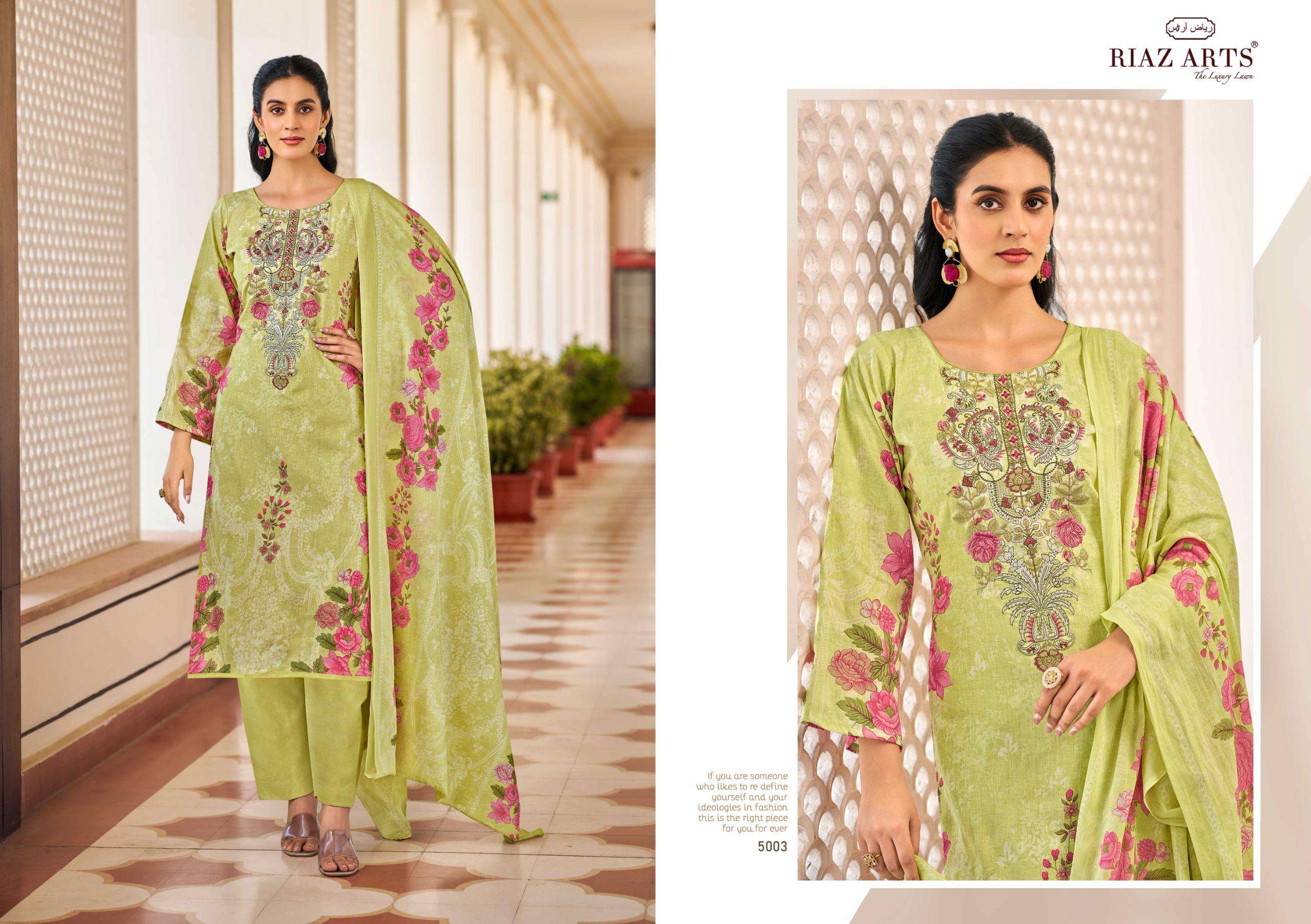 RIAZ ARTS MUSAFIR VOL 28 COTTON DIGITAL PRINTS WITH FANCY WORK SUIT