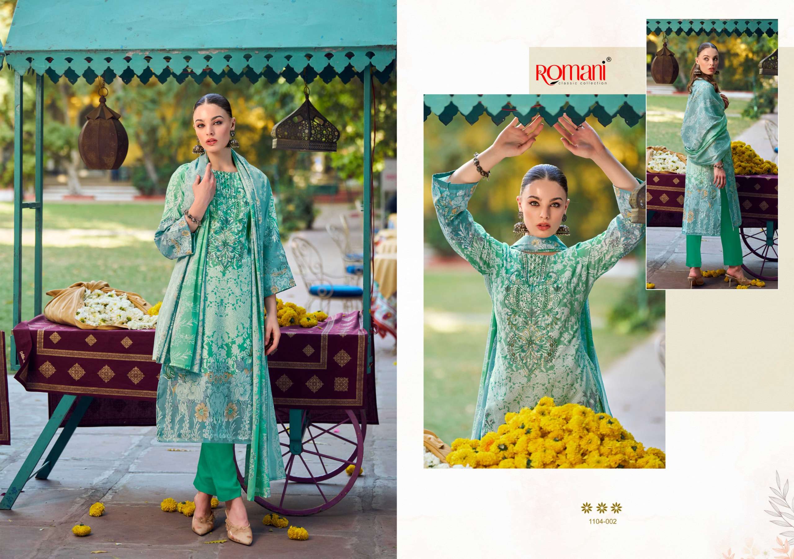 ROMANI NEEDLE WONDER COTTON DIGITAL PRINTS WITH WORK SALWAR SUIT