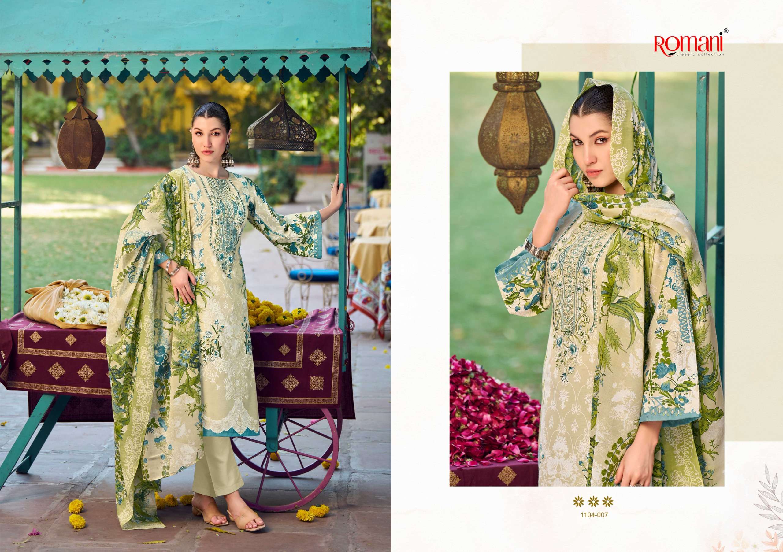 ROMANI NEEDLE WONDER COTTON DIGITAL PRINTS WITH WORK SALWAR SUIT