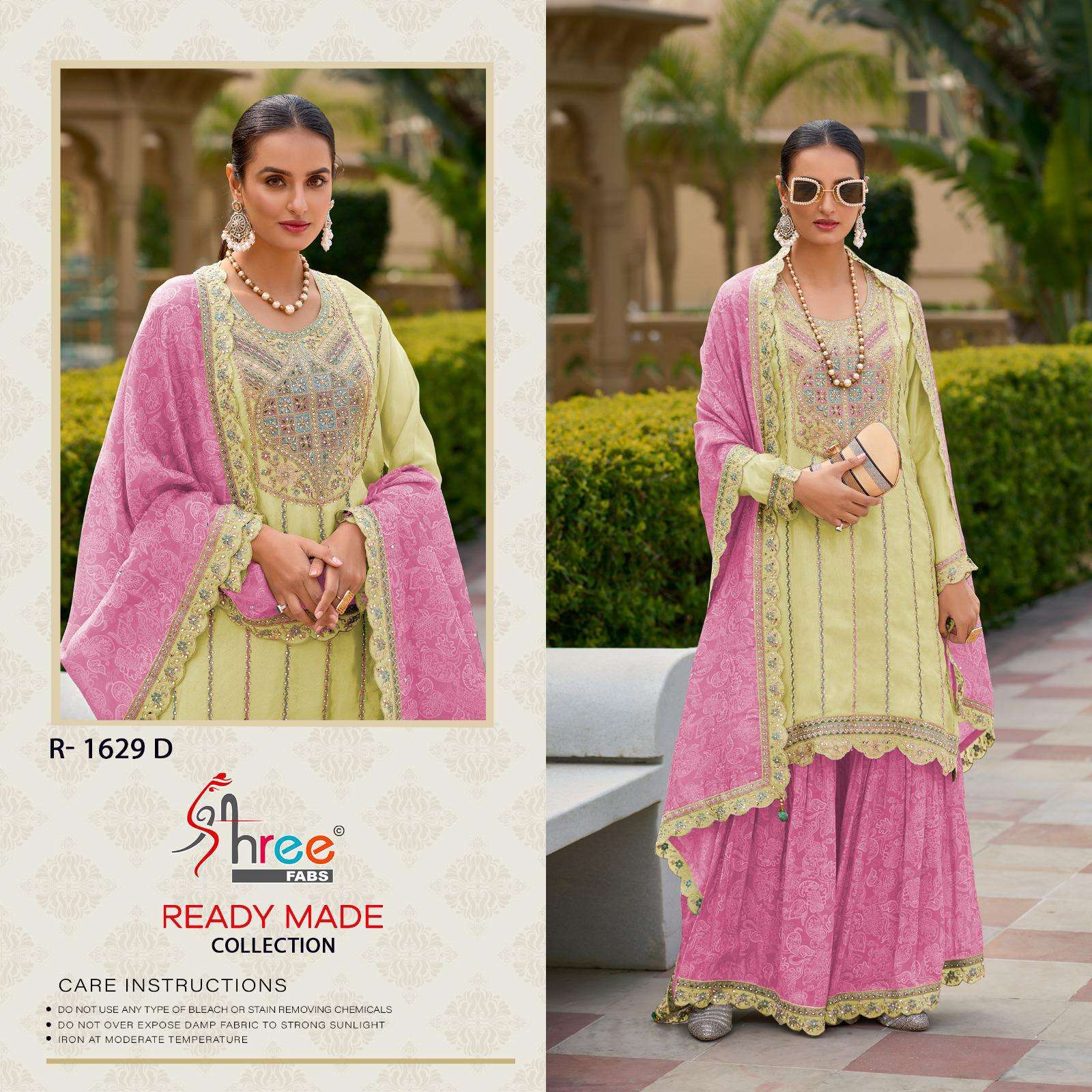 SHREE FABS R 1629 HEAVY EMBROIDERED READY MADE PAKISTANI SHARARA SUIT