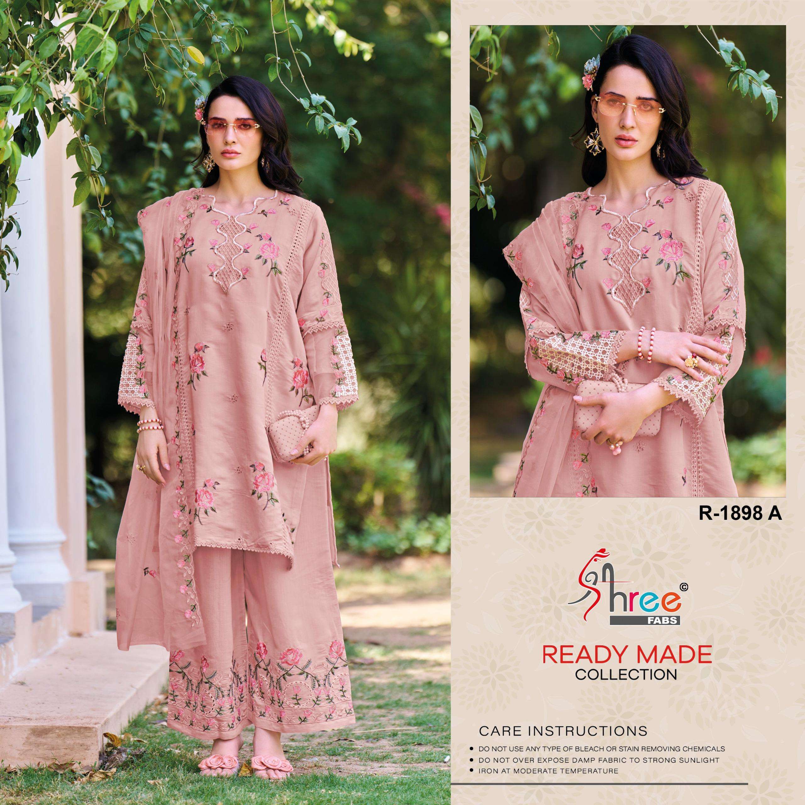 SHREE FABS R 1898 COTTON BEAUTIFUL EMBROIDERY DESIGNER SUIT