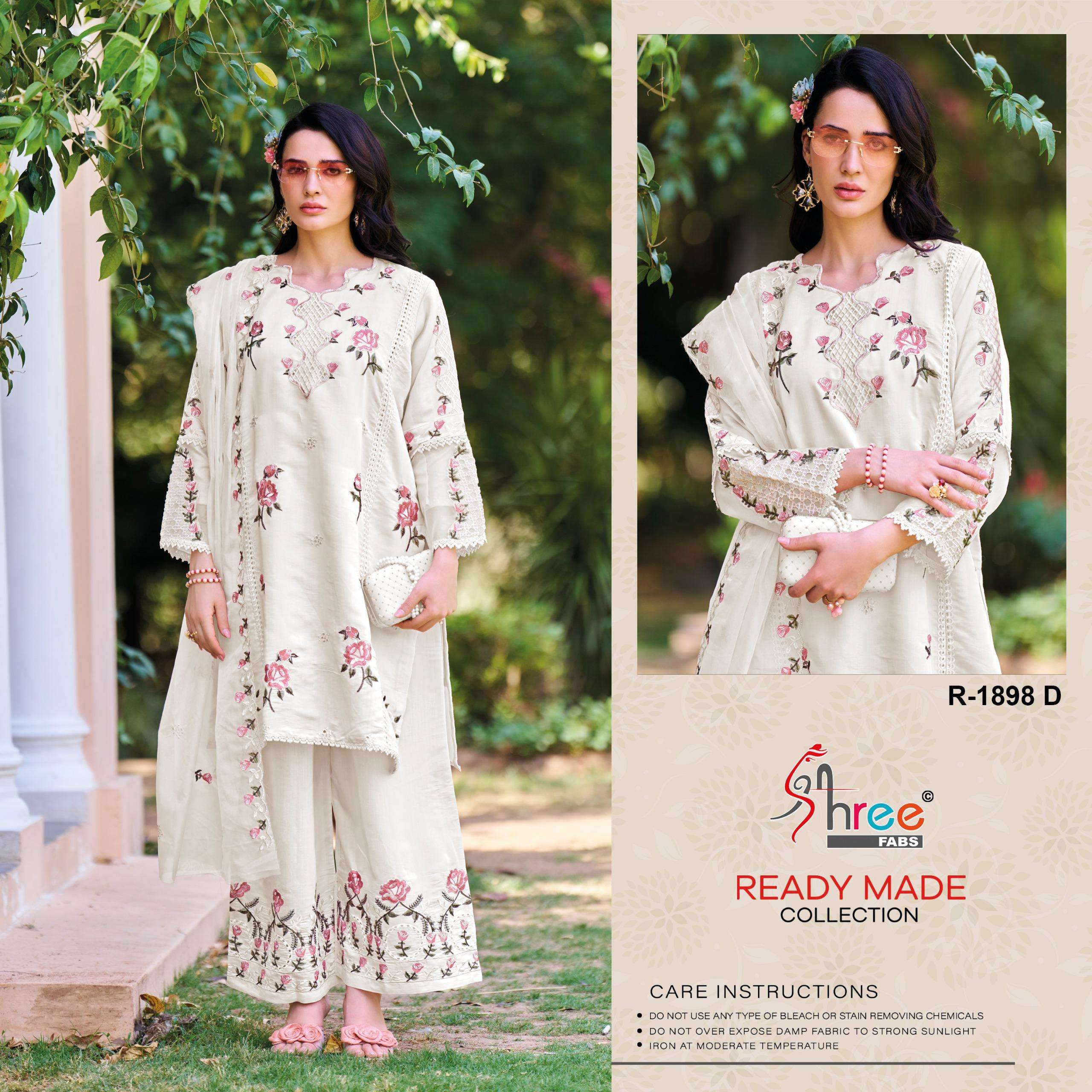 SHREE FABS R 1898 COTTON BEAUTIFUL EMBROIDERY DESIGNER SUIT