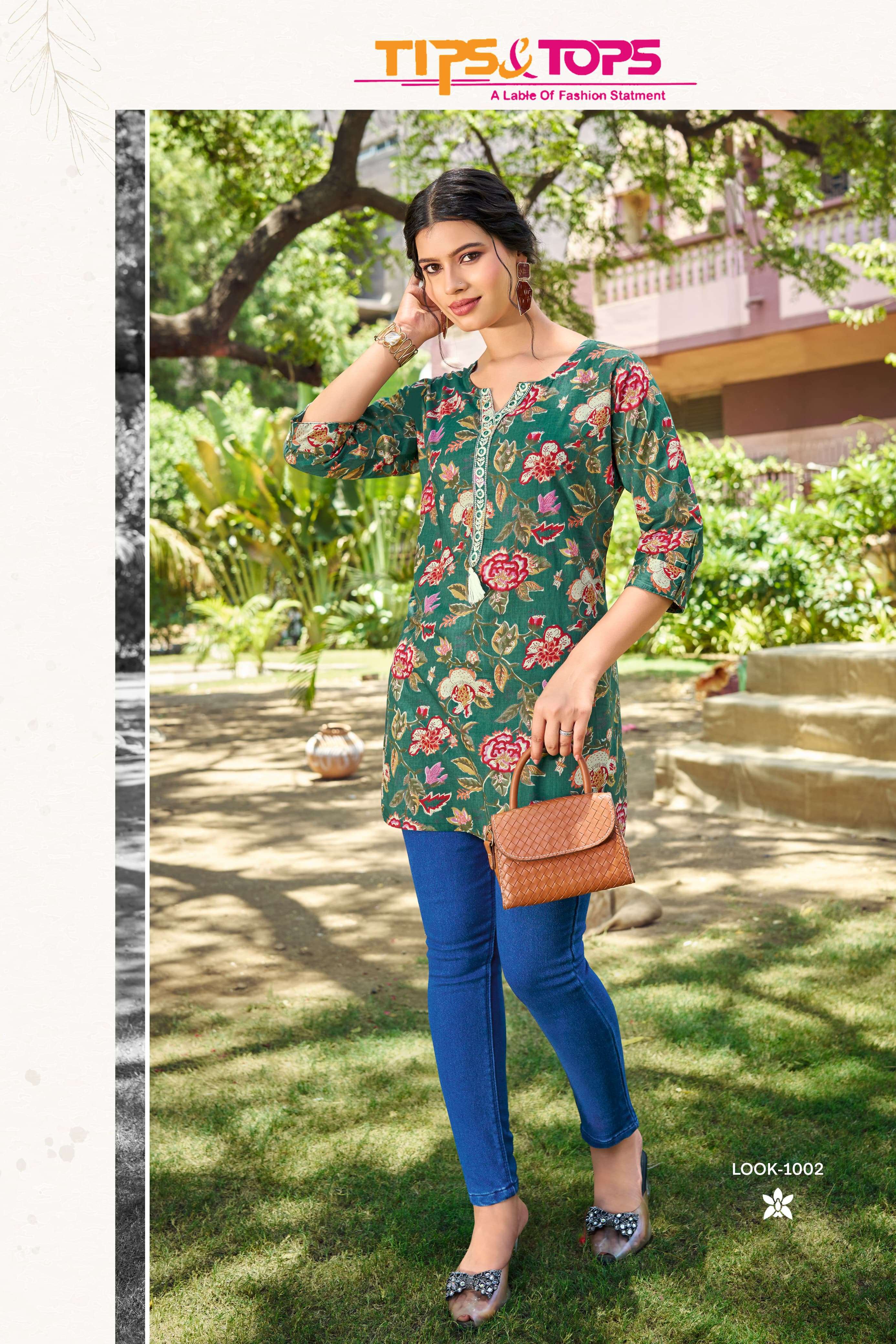 TIPS AND TOPS COTTON CANDY VOL 7 COTTON PRINT FANCY WEAR TOP