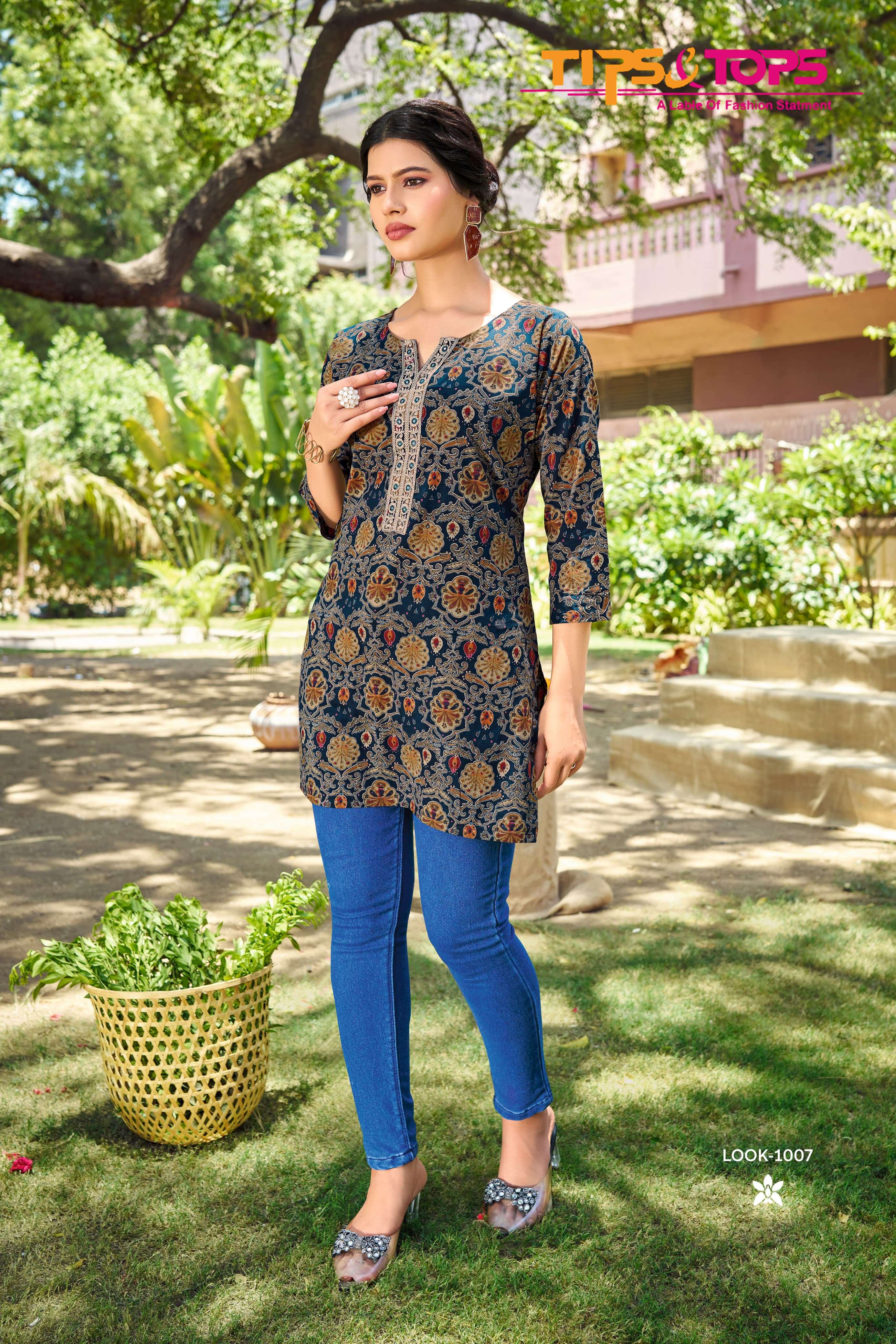 TIPS AND TOPS COTTON CANDY VOL 7 COTTON PRINT FANCY WEAR TOP