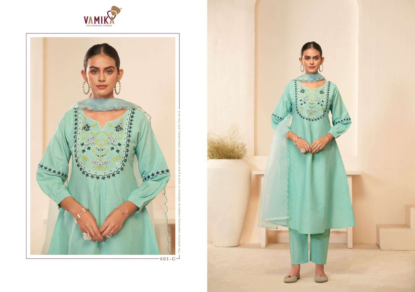 VAMIKA RASMALAI VOL 1 COTTON FANCY EMBROIDERIES WORK LADIES SUIT