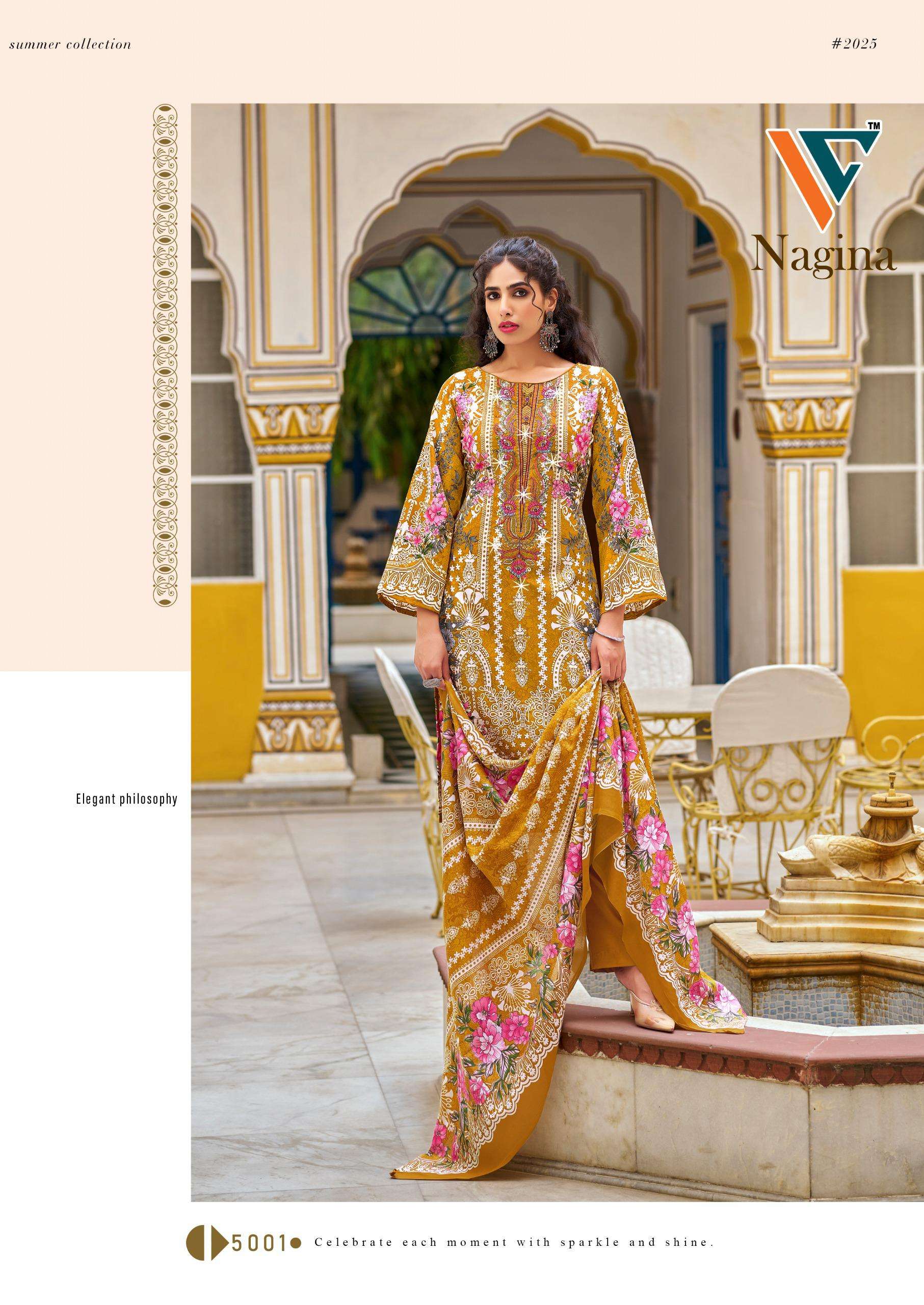 VANDANA‎ CREATION NAGINA VOL 5 COTTON PRINT WITH FANCY WORK SUIT