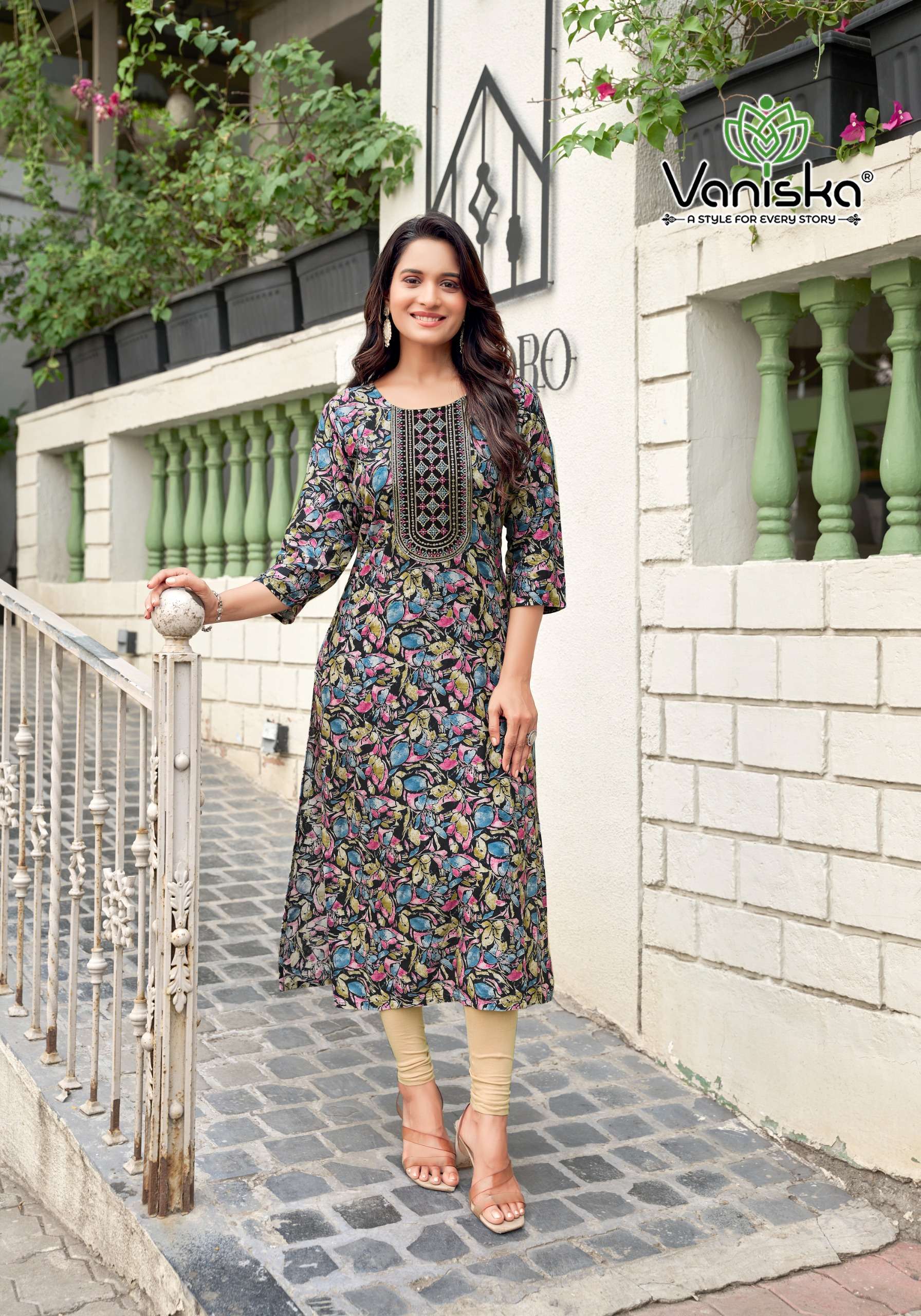 VANISKA CHARMING VOL 2 RAYON FOIL PRINT FANCY LADIES KURTI 