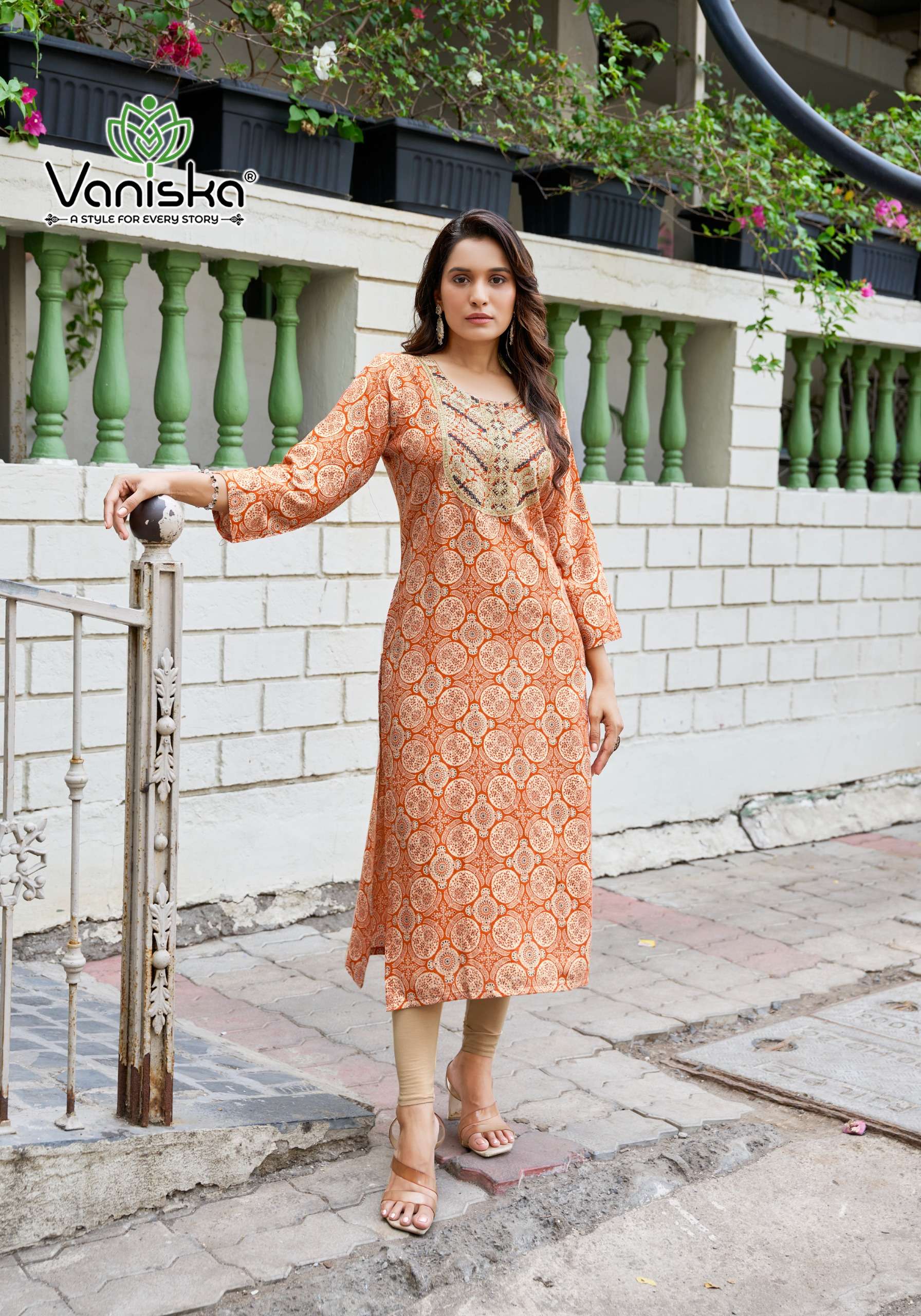 VANISKA CHARMING VOL 2 RAYON FOIL PRINT FANCY LADIES KURTI 