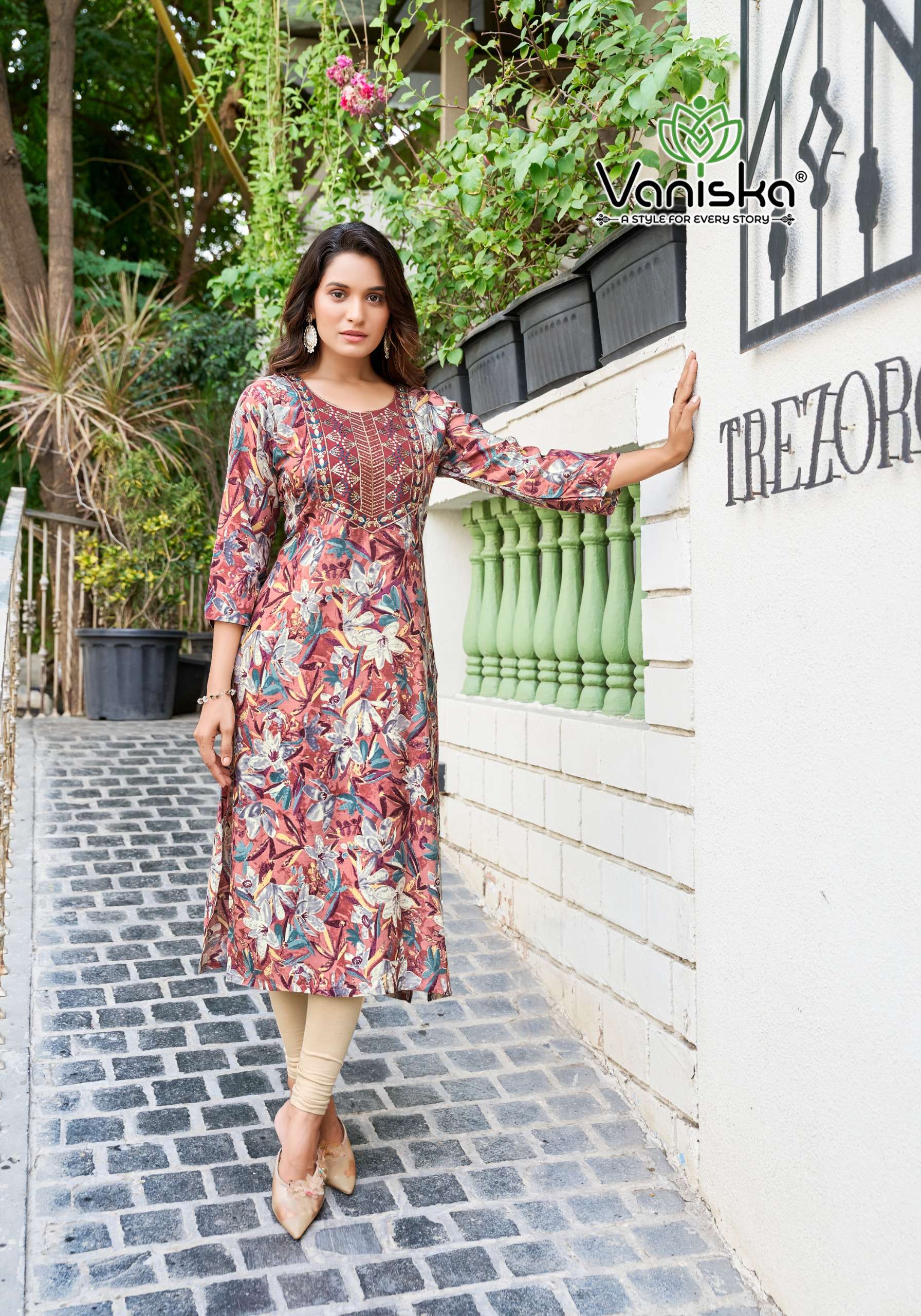 VANISKA CHARMING VOL 2 RAYON FOIL PRINT FANCY LADIES KURTI 