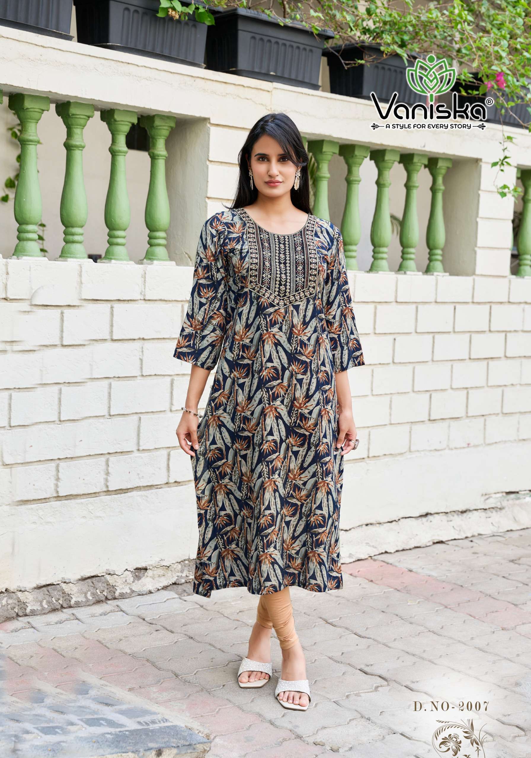 VANISKA CHARMING VOL 2 RAYON FOIL PRINT FANCY LADIES KURTI 