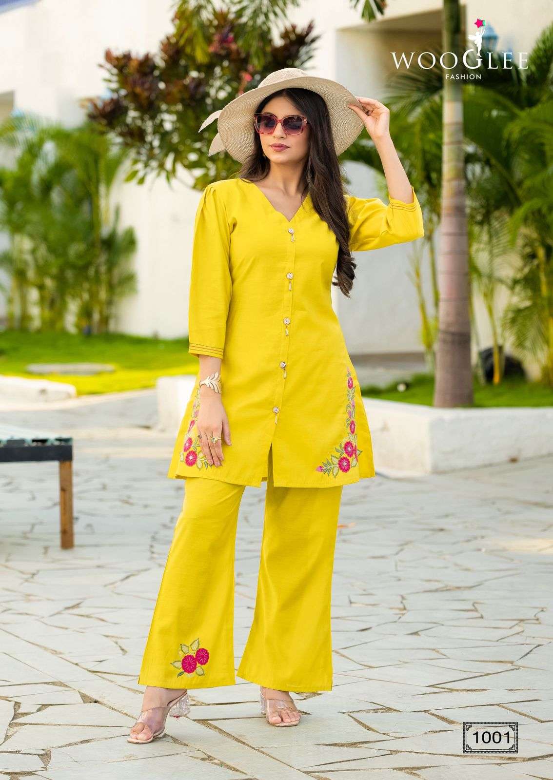 WOOGLEE ASTHETICA SILK FANCY EMBROIDERIES WORK LADIES CO-ORD SET