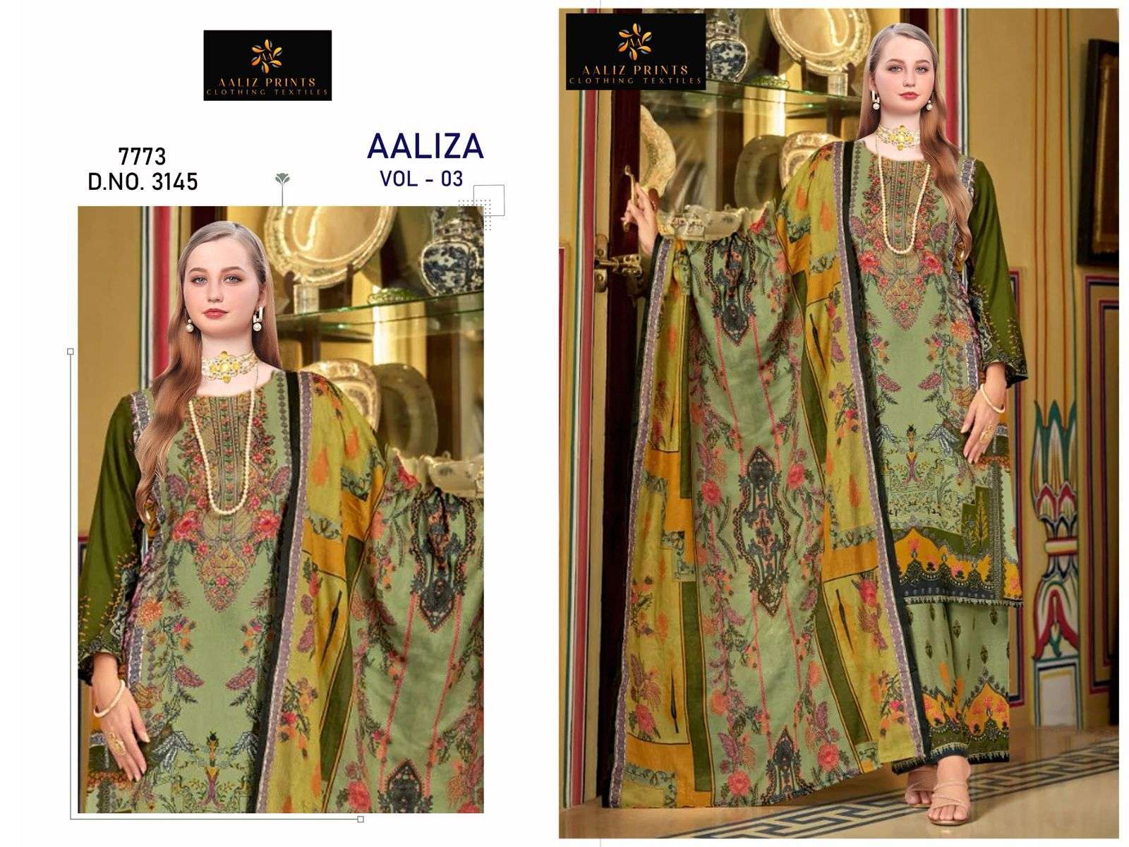 AALIZ PRINTS AALIZA VOL 3 COTTON DIGITAL STYLE PRINT SUIT