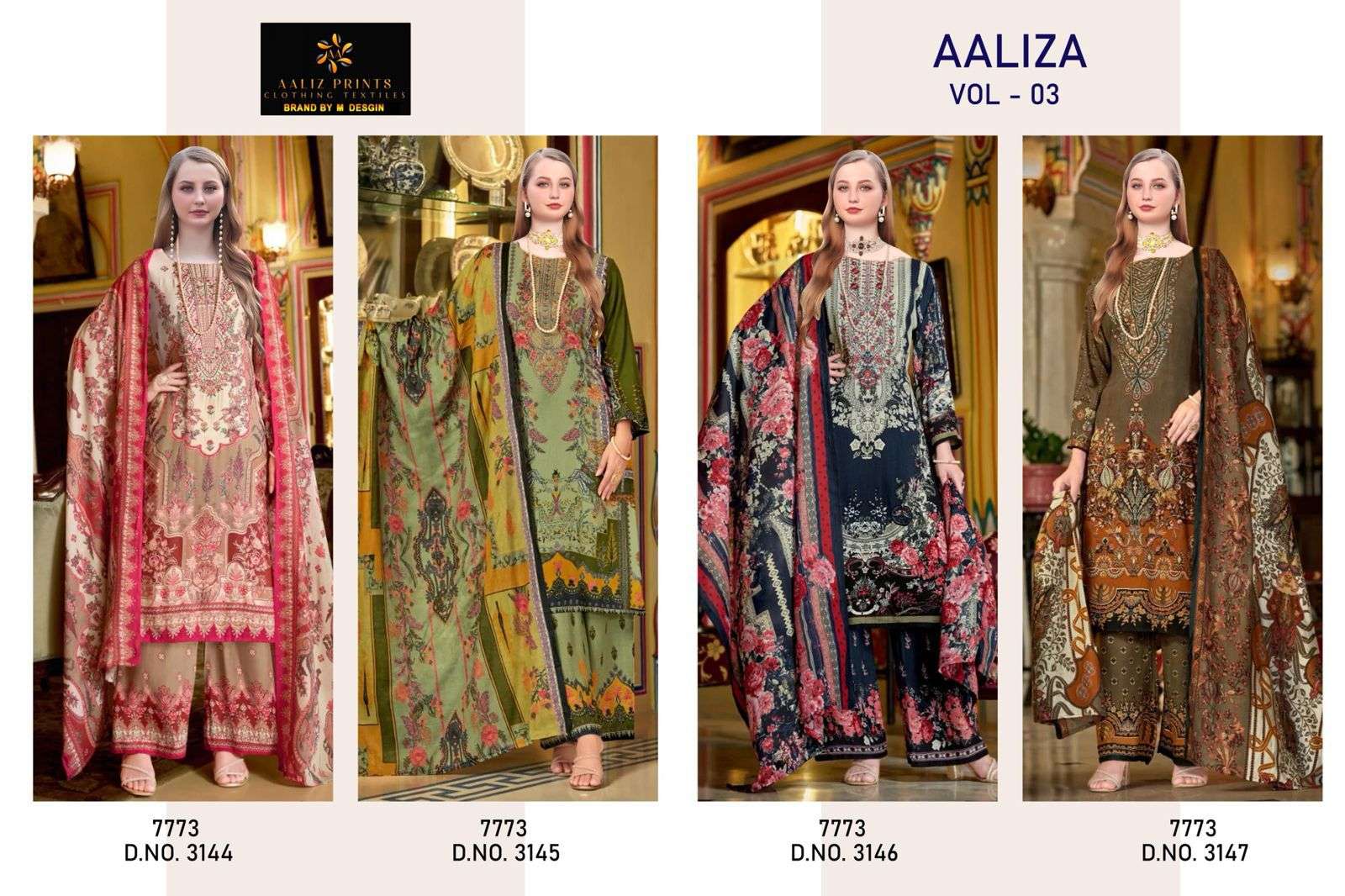 AALIZ PRINTS AALIZA VOL 3 COTTON DIGITAL STYLE PRINT SUIT