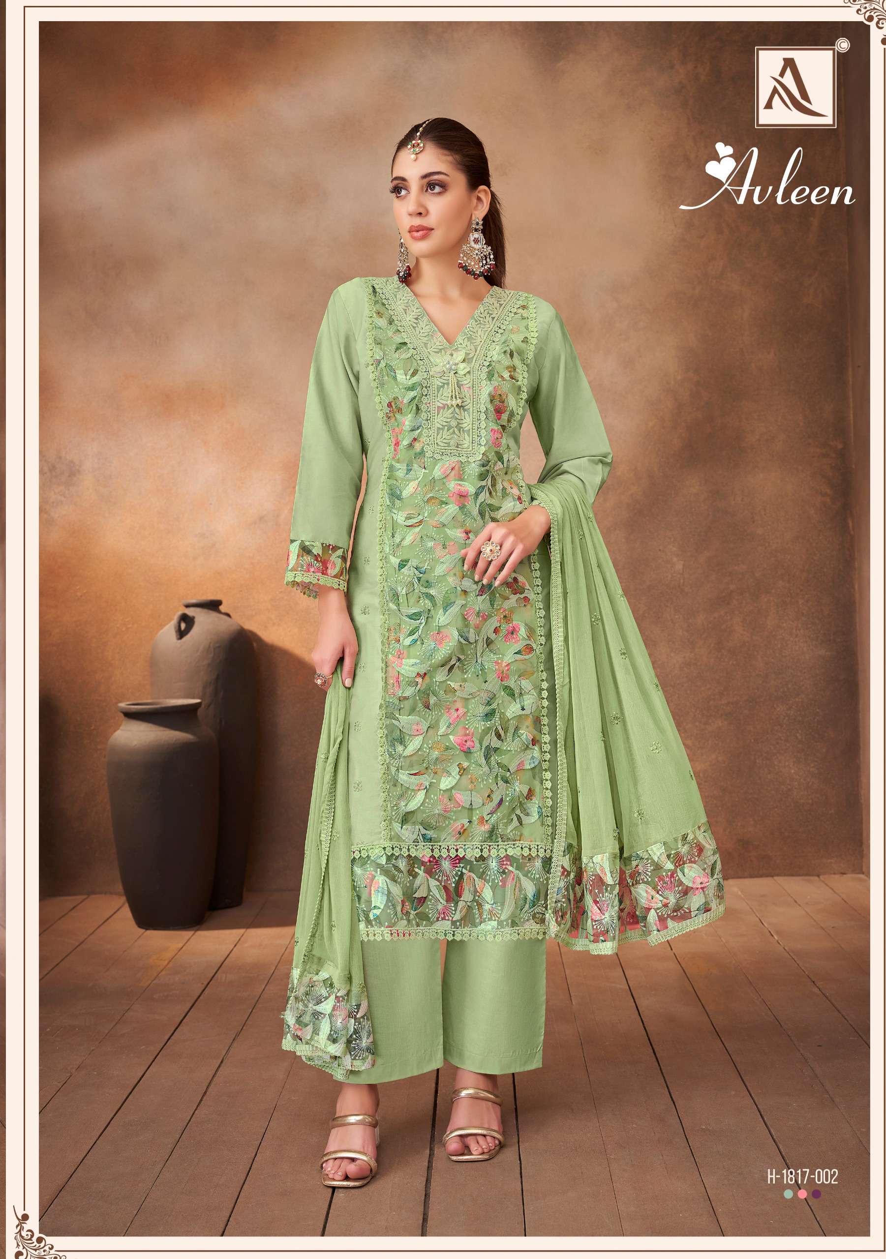 ALOK SUITS AVLEEN JAM COTTON PRINT WITH FANCY EMBROIDERY WORK SUIT