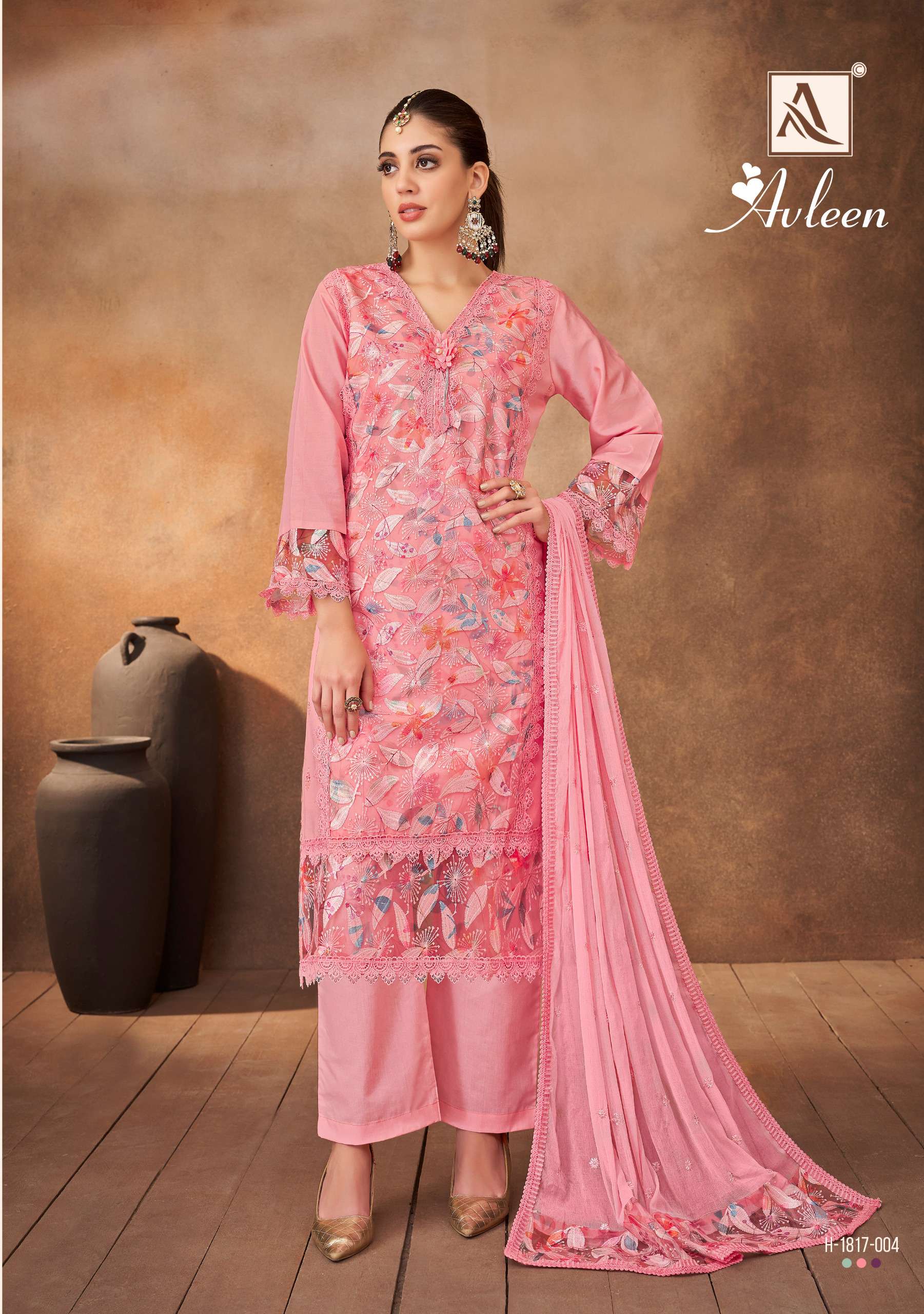 ALOK SUITS AVLEEN JAM COTTON PRINT WITH FANCY EMBROIDERY WORK SUIT