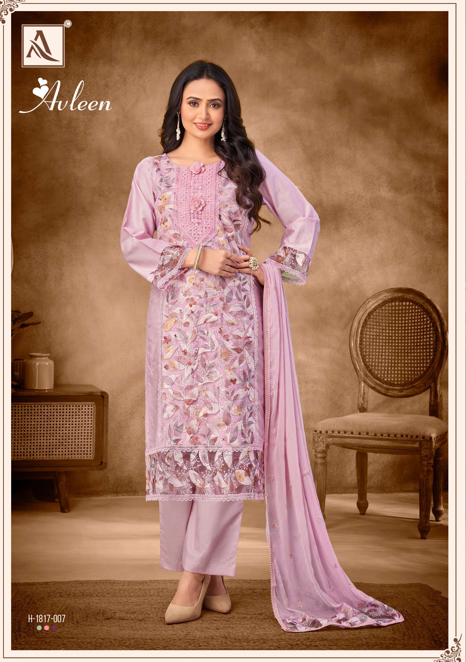 ALOK SUITS AVLEEN JAM COTTON PRINT WITH FANCY EMBROIDERY WORK SUIT
