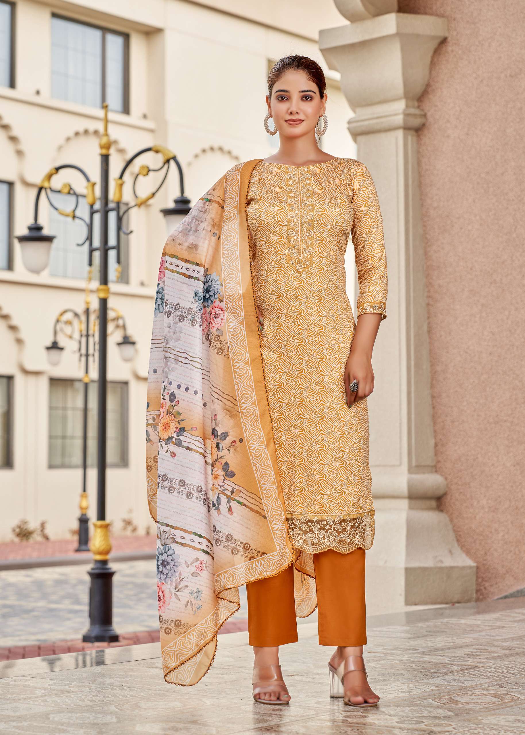 ALOK SUITS SUPER GIRL VOL 3 JAM COTTON PRINT WITH FANCY WORK SUIT