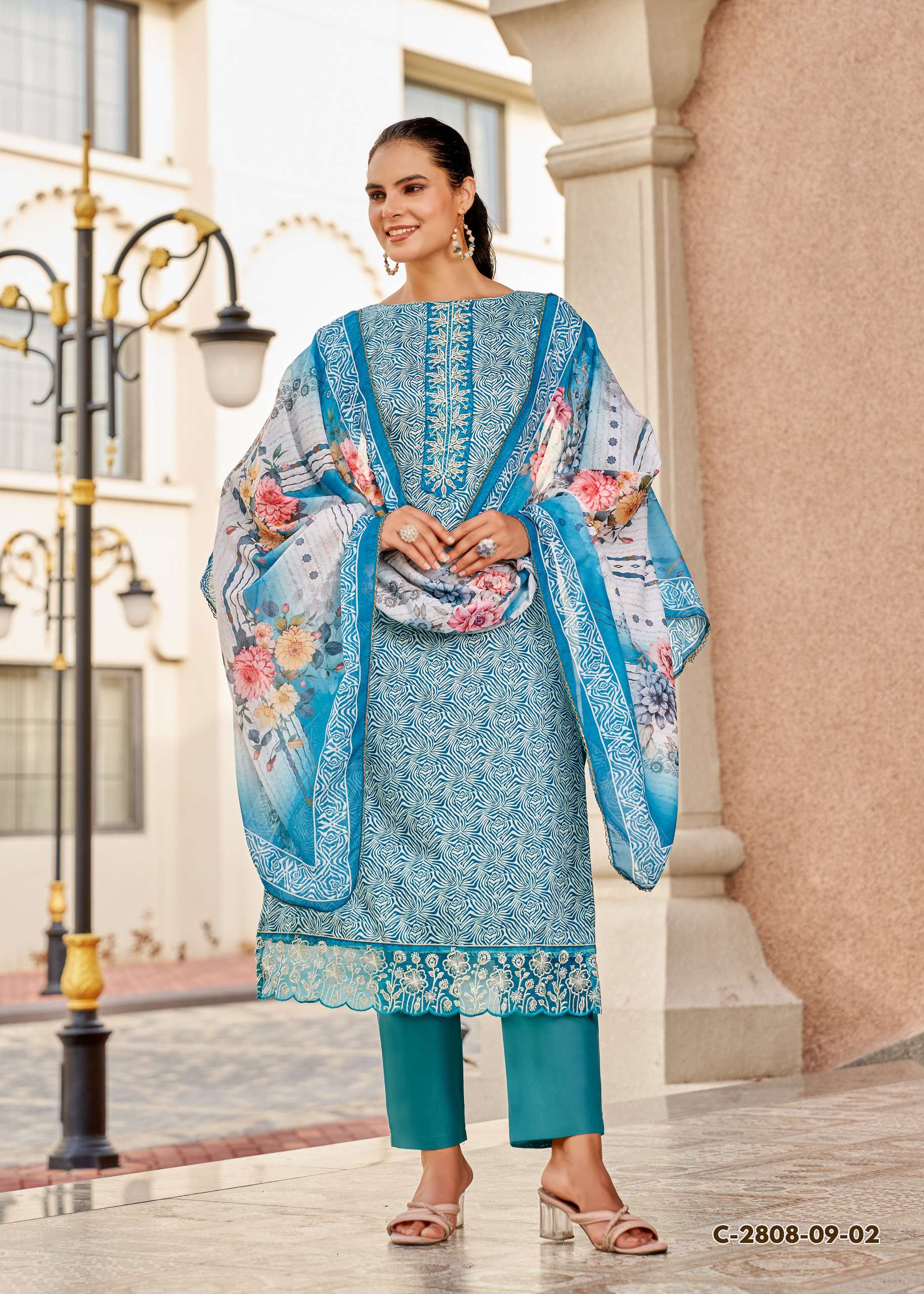 ALOK SUITS SUPER GIRL VOL 3 JAM COTTON PRINT WITH FANCY WORK SUIT