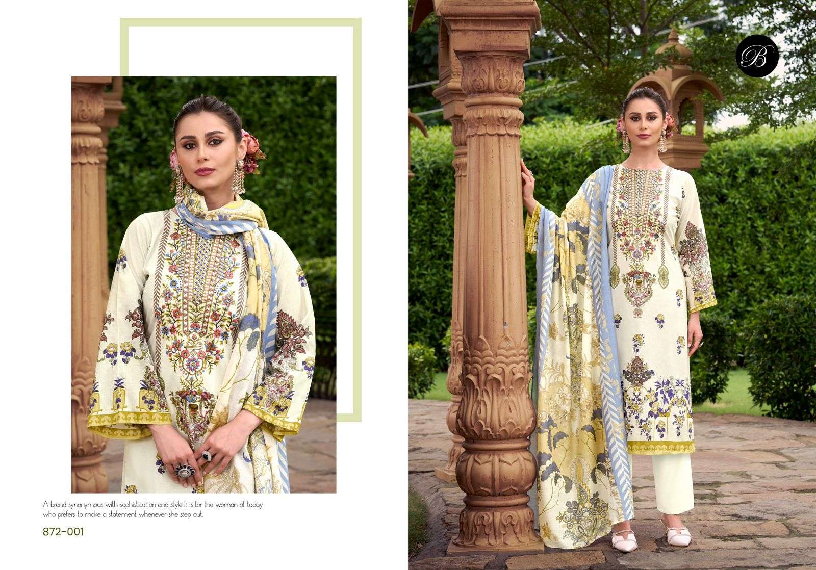 BELLIZA DESIGNER STUDIO NAIRA VOL 113 COTTON PRINT WITH FANCY WORK SUIT
