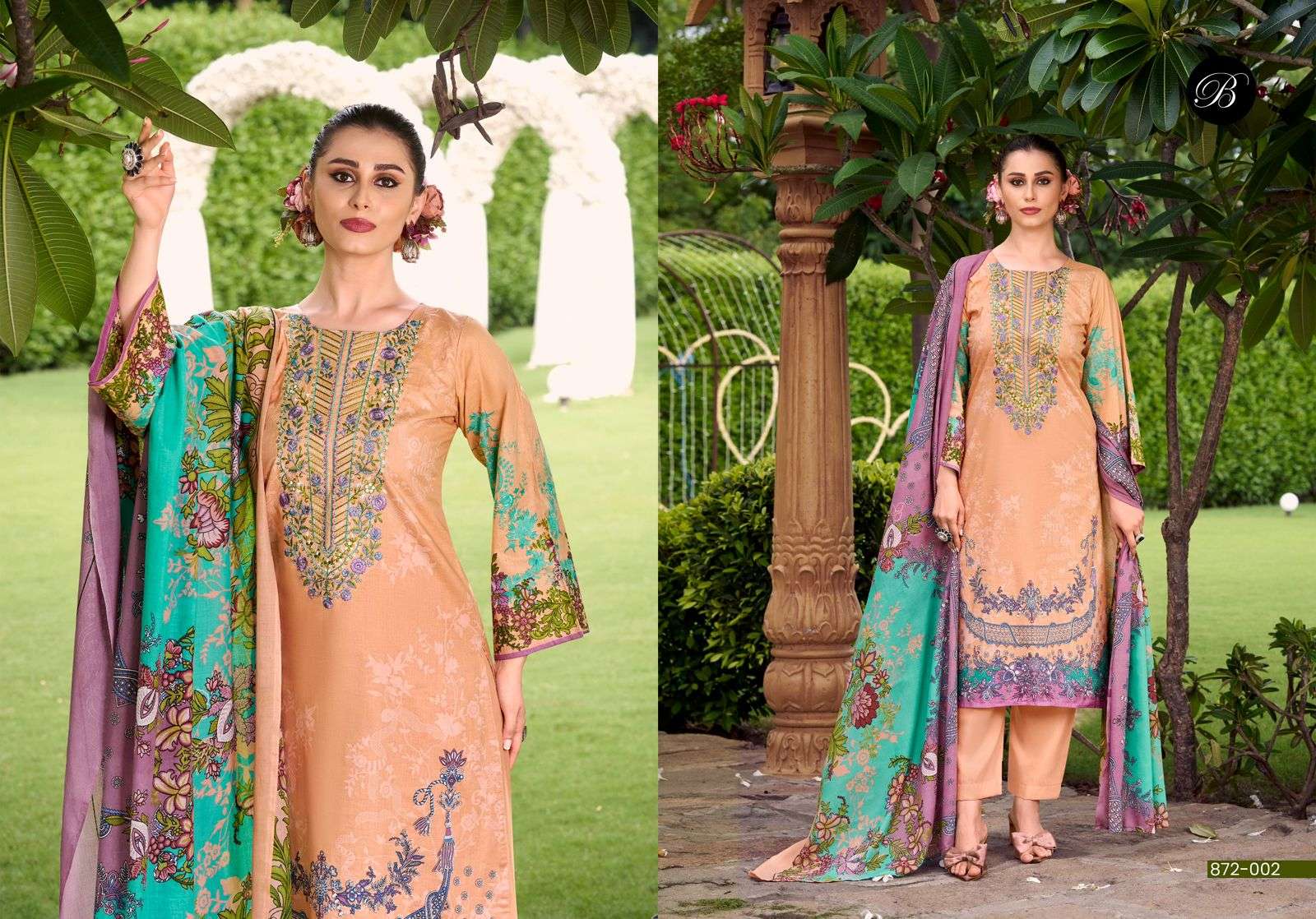 BELLIZA DESIGNER STUDIO NAIRA VOL 113 COTTON PRINT WITH FANCY WORK SUIT