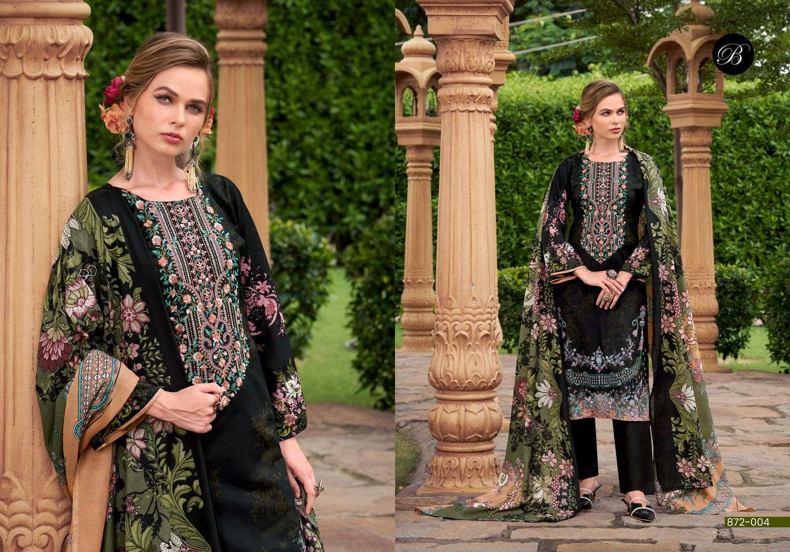 BELLIZA DESIGNER STUDIO NAIRA VOL 113 COTTON PRINT WITH FANCY WORK SUIT