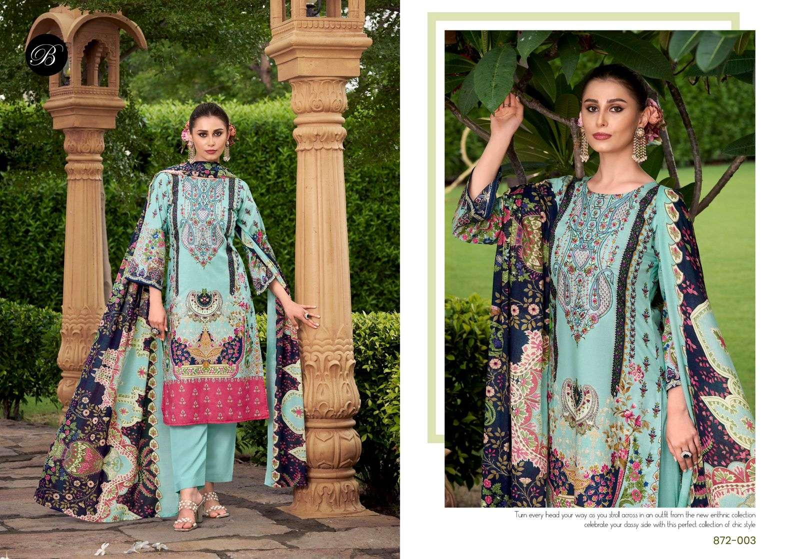 BELLIZA DESIGNER STUDIO NAIRA VOL 113 COTTON PRINT WITH FANCY WORK SUIT