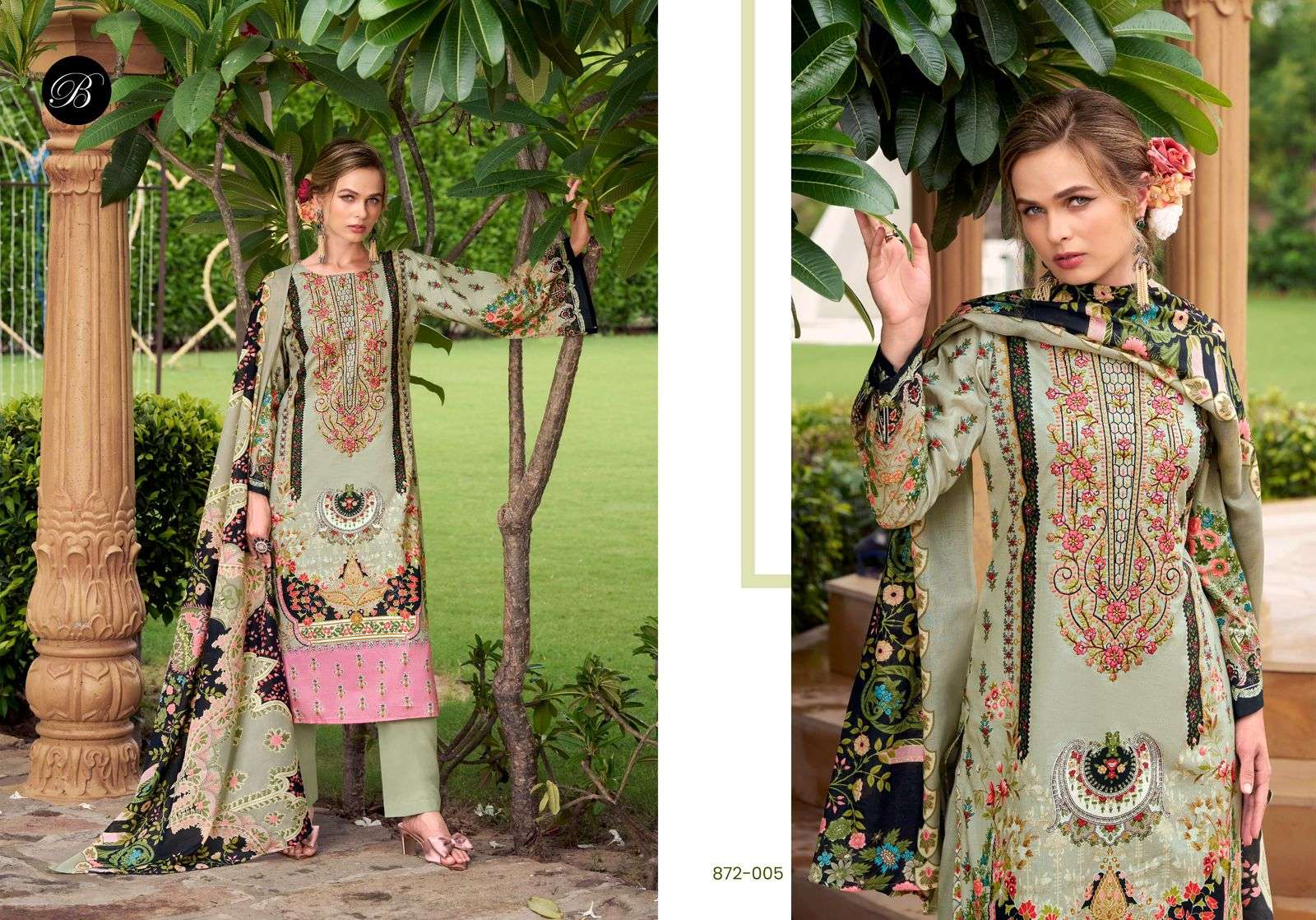 BELLIZA DESIGNER STUDIO NAIRA VOL 113 COTTON PRINT WITH FANCY WORK SUIT