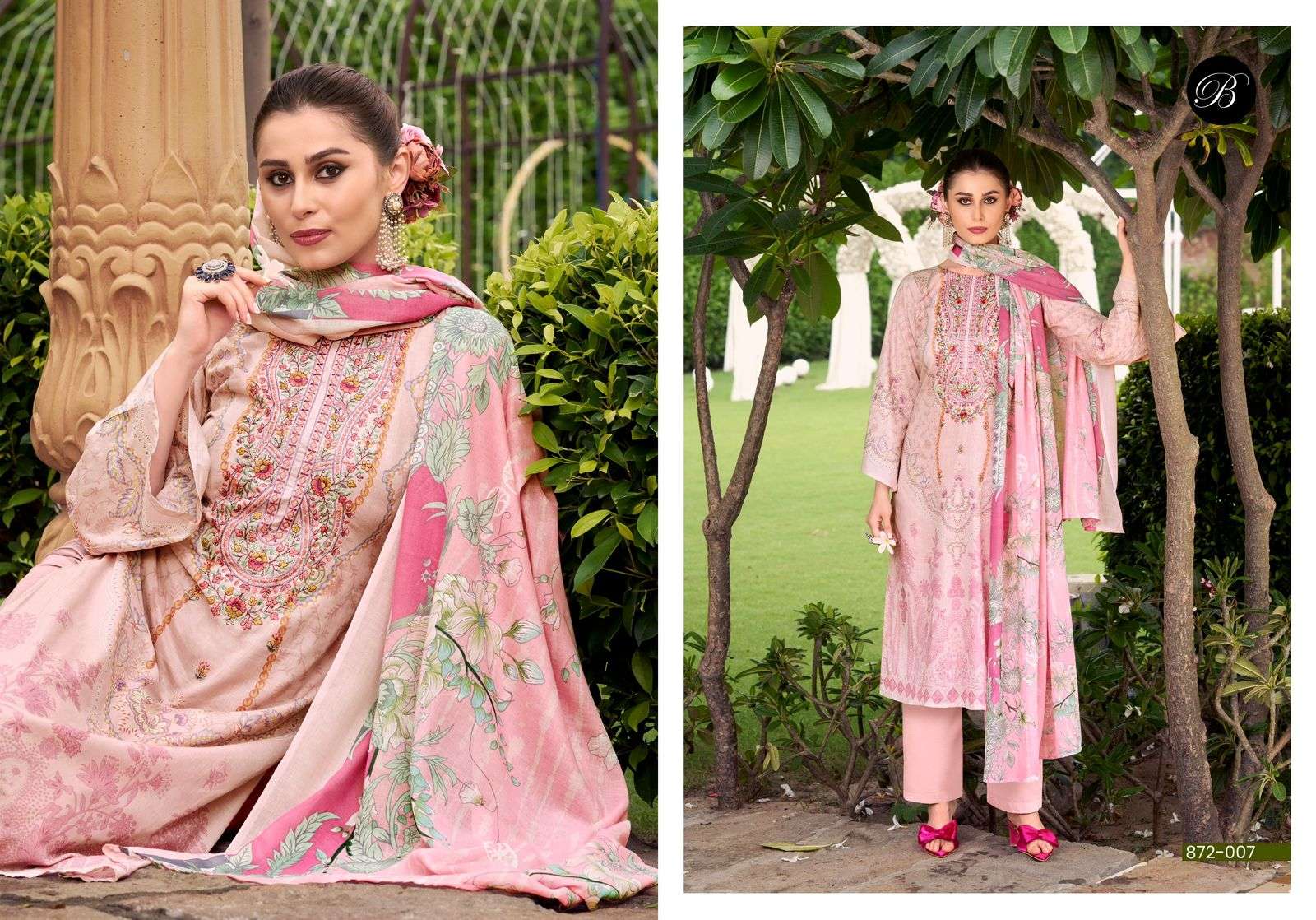 BELLIZA DESIGNER STUDIO NAIRA VOL 113 COTTON PRINT WITH FANCY WORK SUIT