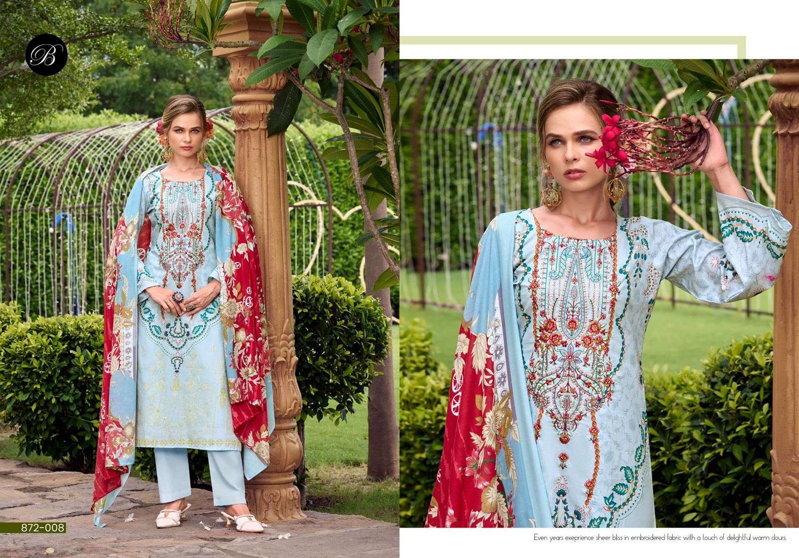 BELLIZA DESIGNER STUDIO NAIRA VOL 113 COTTON PRINT WITH FANCY WORK SUIT