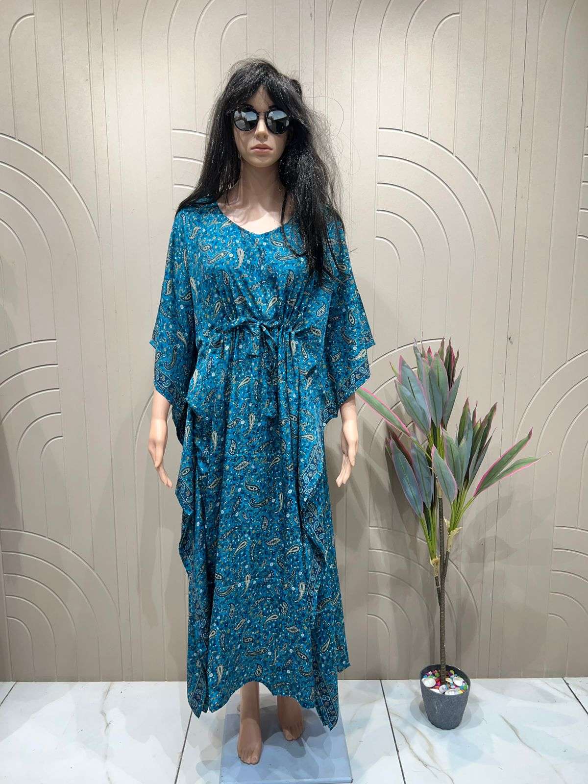 BLUE HILLS KAFTAN DRESS VOL 2 CREPE PRINTED FANCY WEAR LADIES KAFTAN