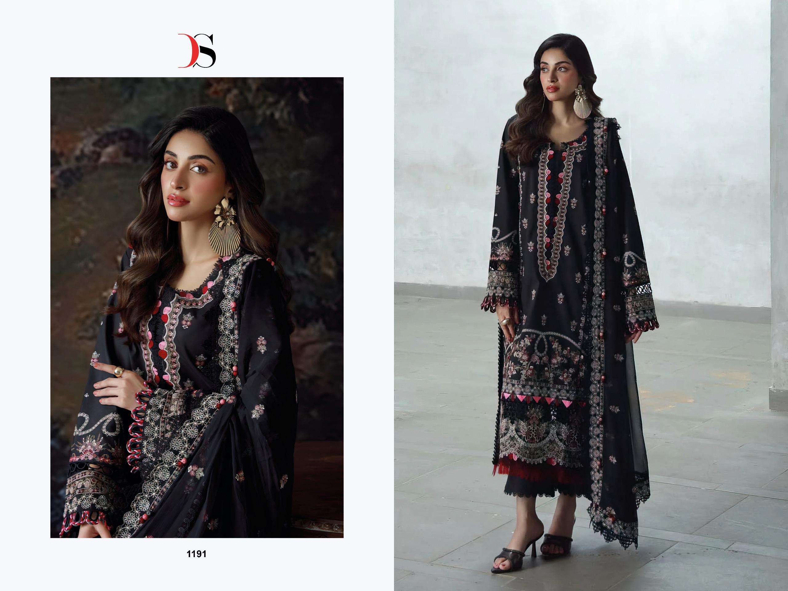 DEEPSY SUITS ELAN VOL 3 COTTON HEAVY EMBROIDERY DESIGNER WORK SUIT