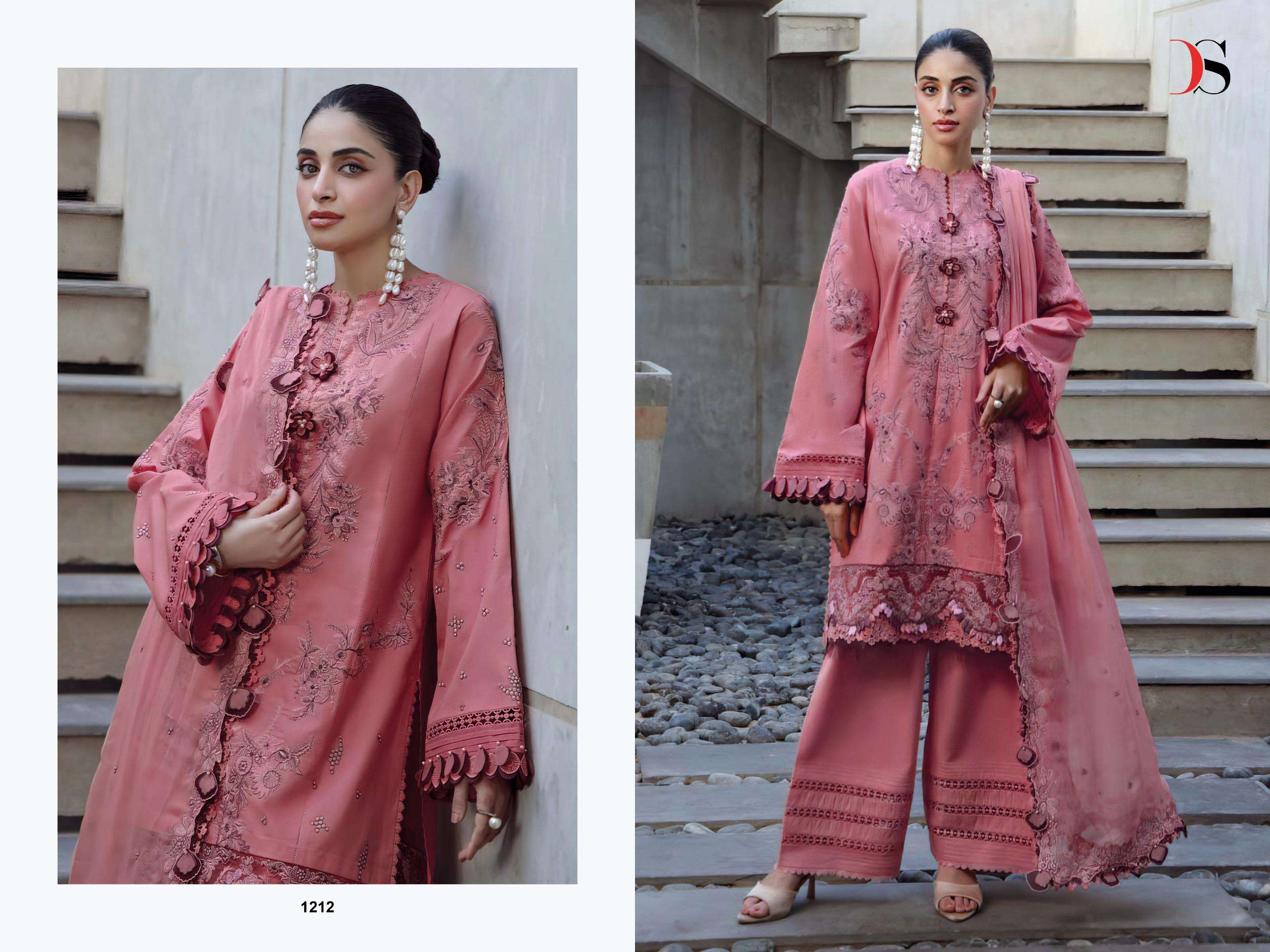 DEEPSY SUITS ELAN VOL 4 COTTON EMBROIDERY DESIGNER WORK PAKISTANI SUIT