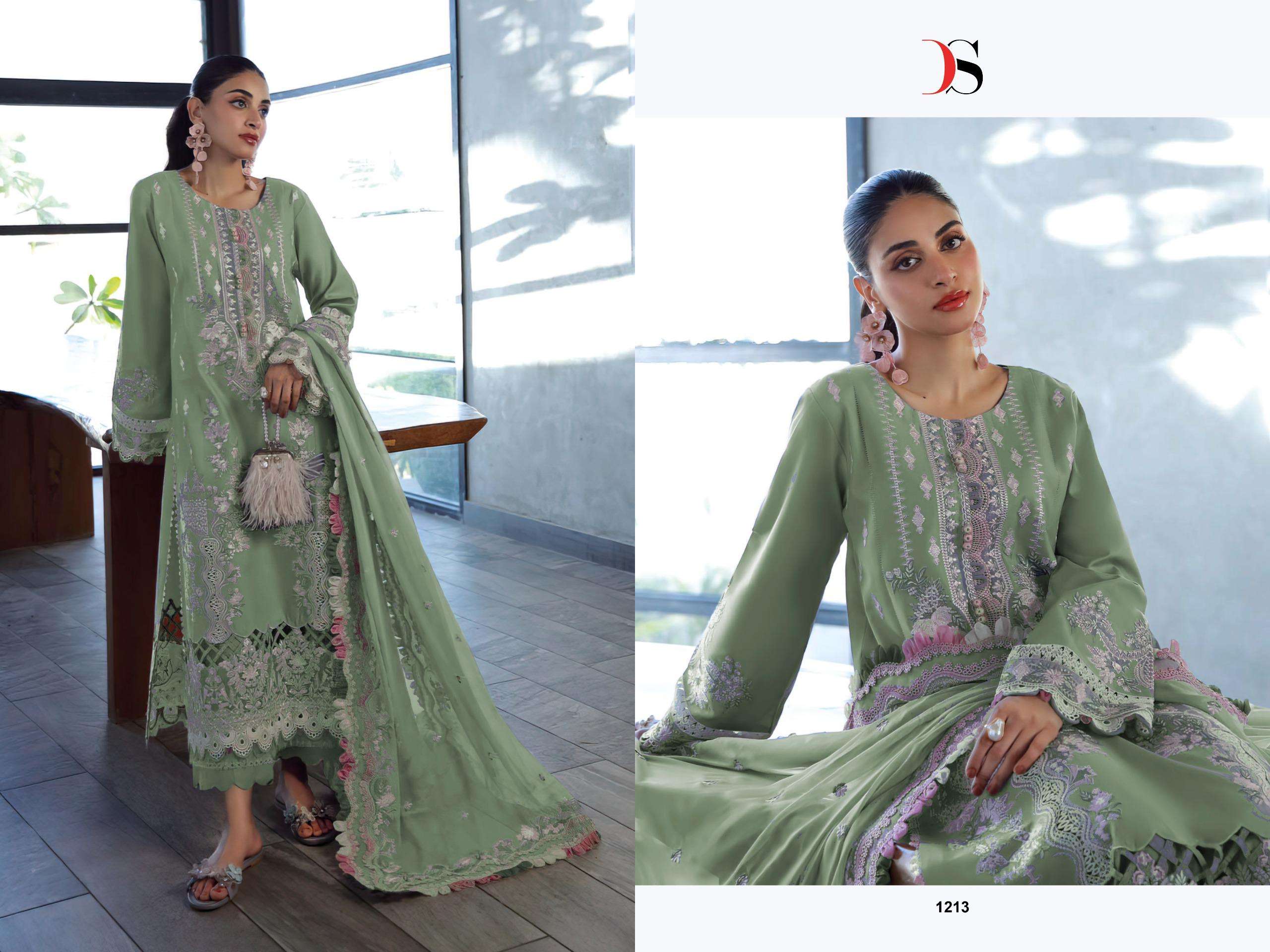 DEEPSY SUITS ELAN VOL 4 COTTON EMBROIDERY DESIGNER WORK PAKISTANI SUIT