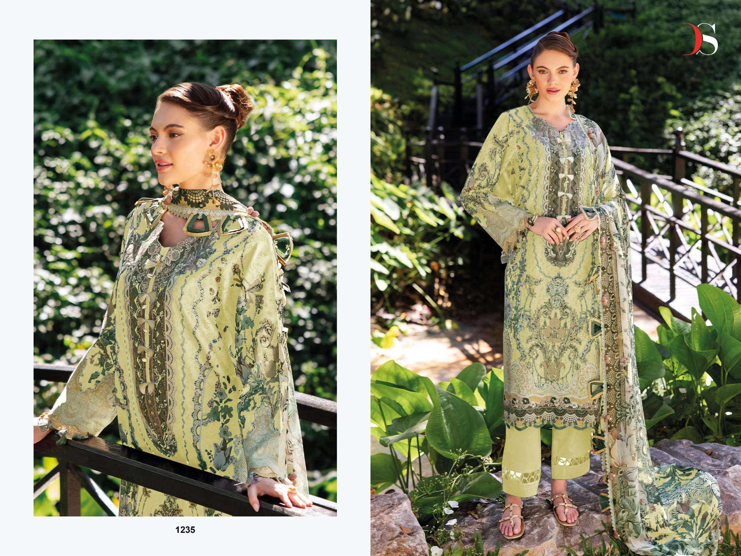DEEPSY SUITS JADE BLISS LAWN 25 COTTON PATCH EMBROIDERY WORK SALWAR KAMEEZ 